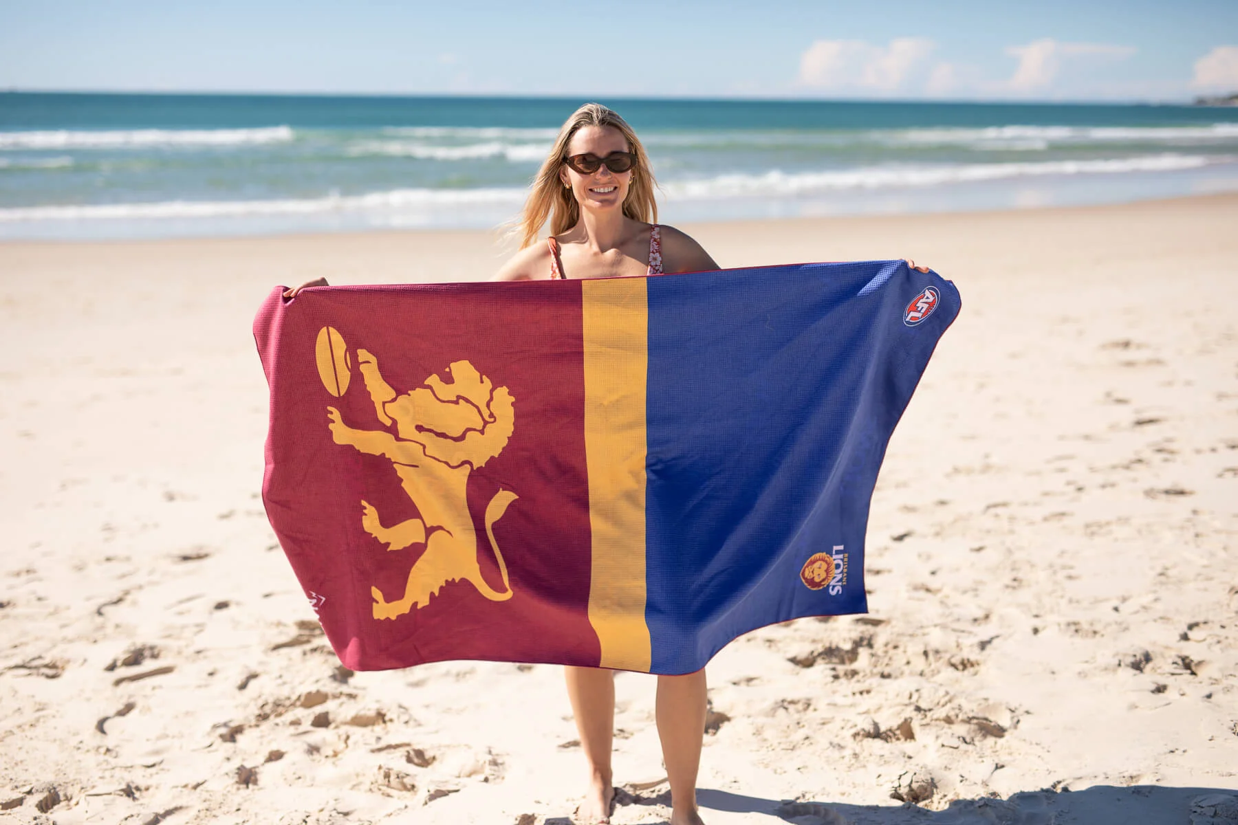 Brisbane Lions - AFL Recycled Sand Free Beach Towel - Image 5