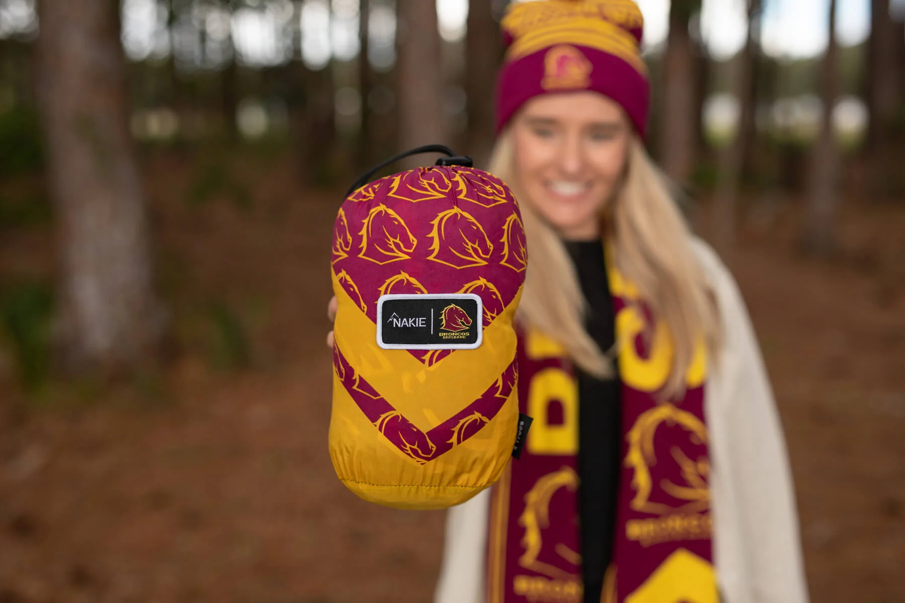 Broncos - NRL Recycled Hammock with Straps - Image 3