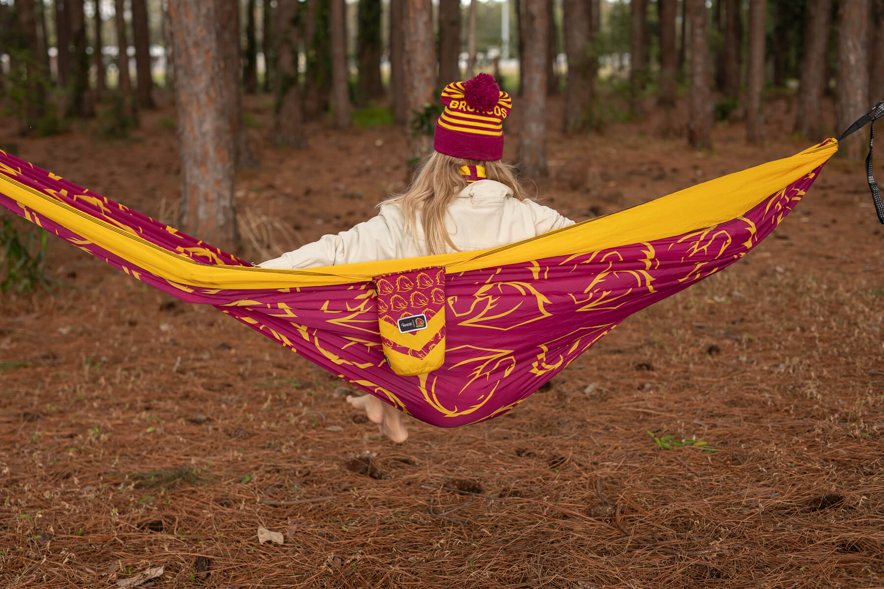 Broncos - NRL Recycled Hammock with Straps - Image 6