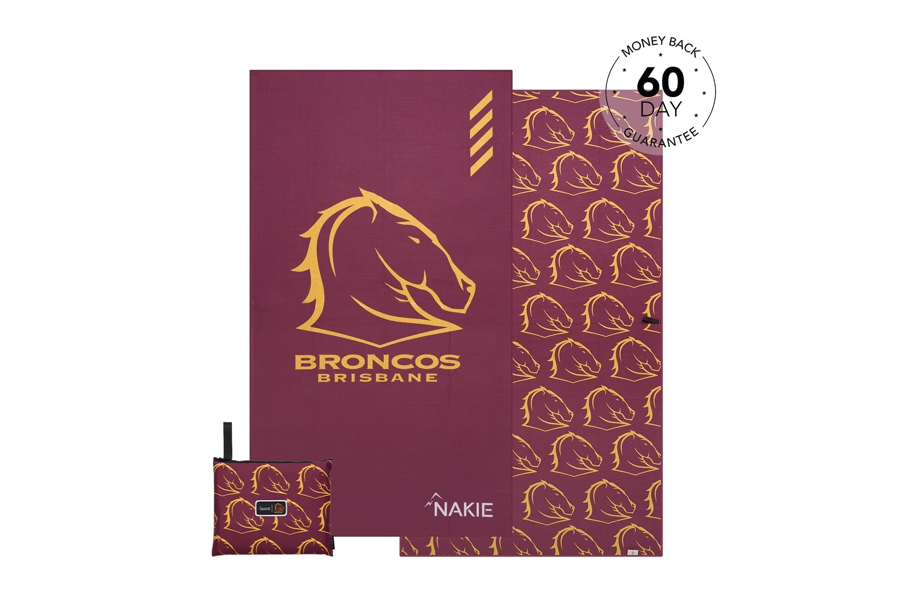 Broncos - NRL Recycled Sand Free Beach Towel - Image 4