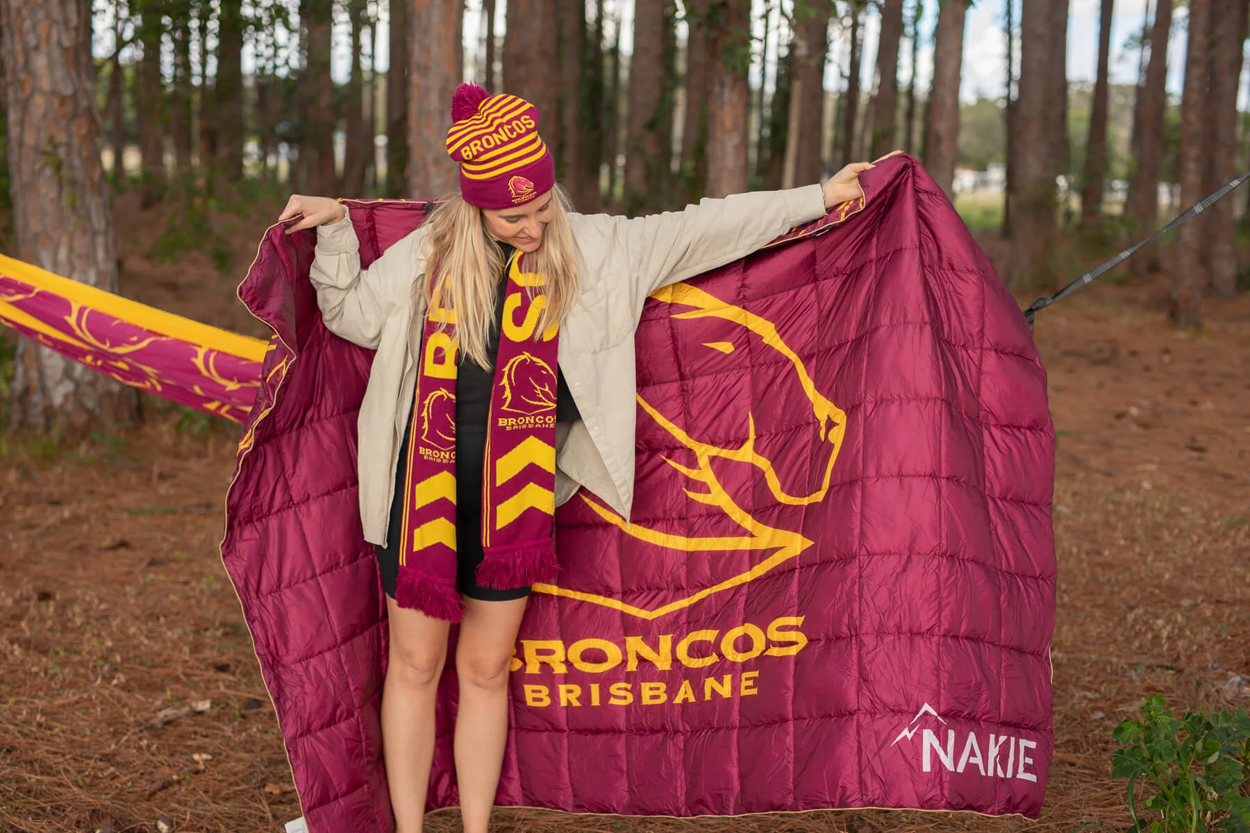 Broncos - NRL Sustainable Down Puffy Blanket - Image 4