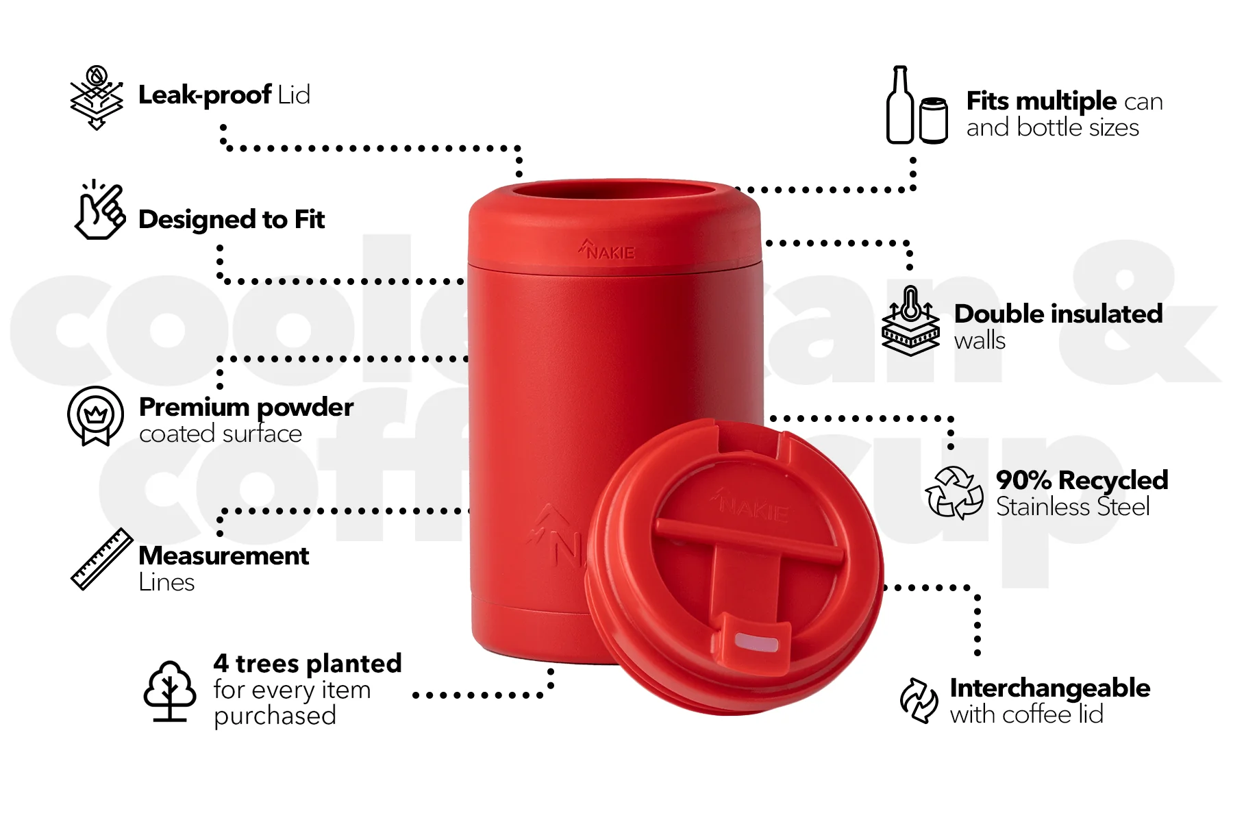 Campfire Red - Cooler & Coffee Cup - Image 3