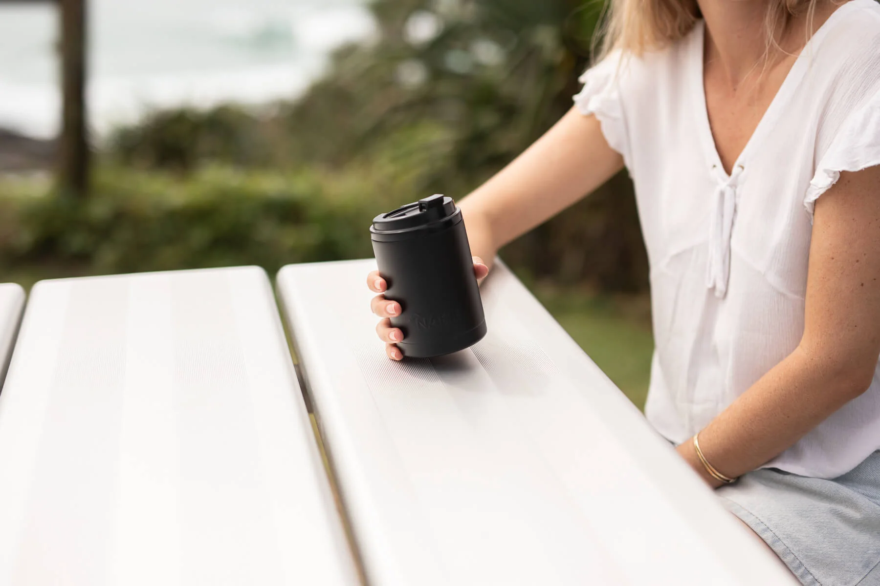 Midnight Black - Cooler & Coffee Cup - Image 6