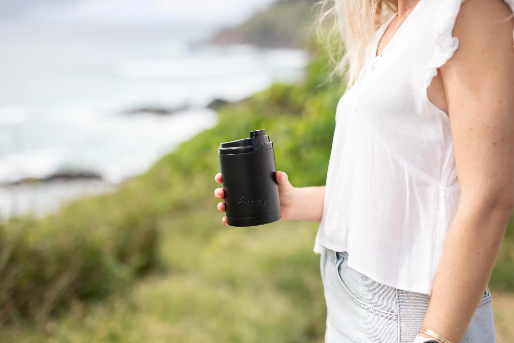 Midnight Black - Cooler & Coffee Cup - Image 8