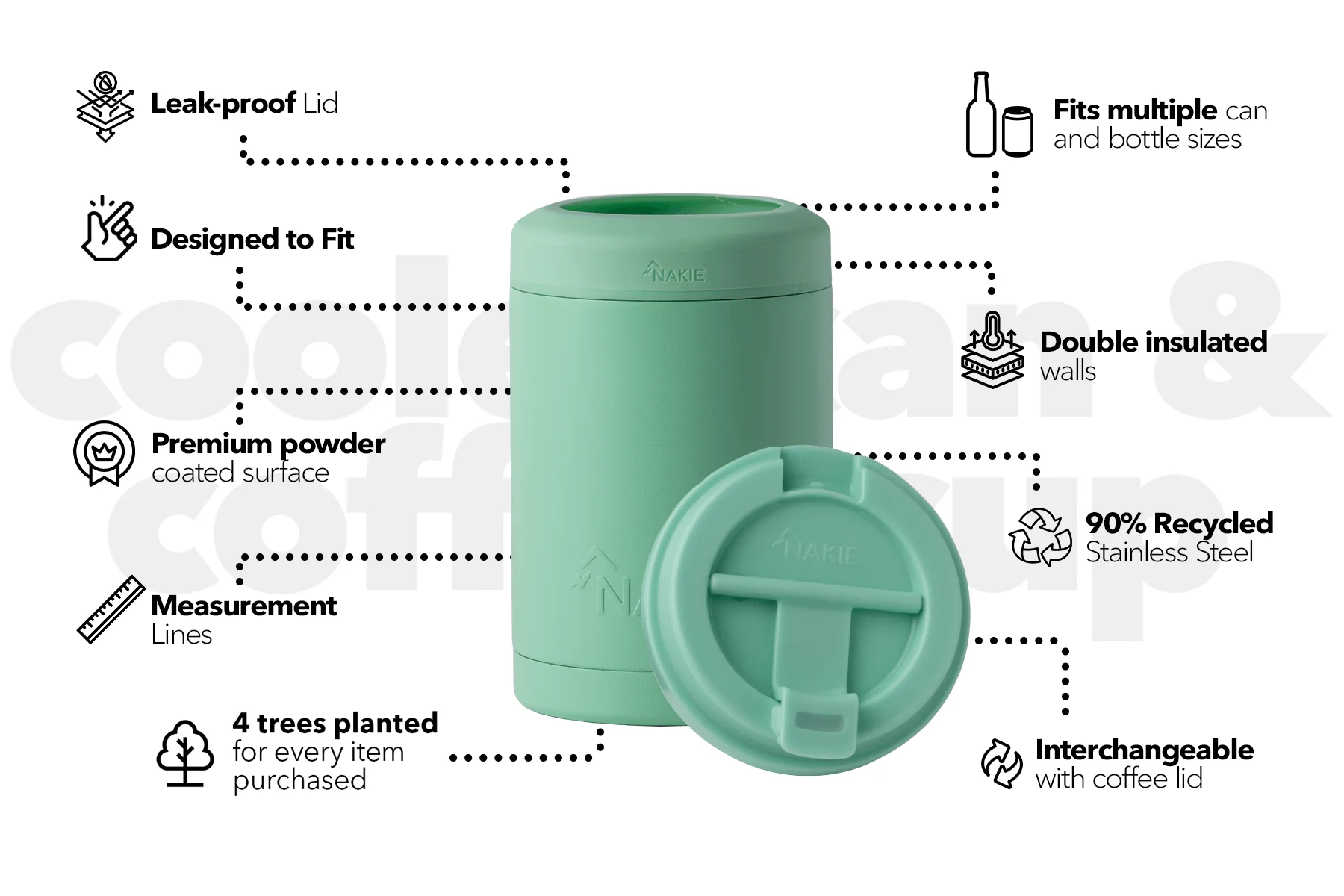 Cooler & Coffee Cup x 2 - Couples Combo - Image 4