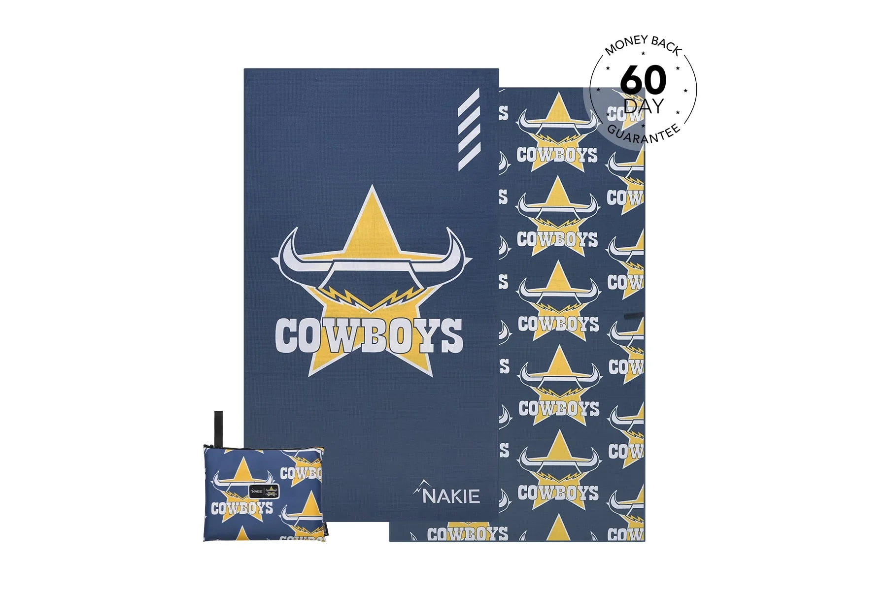 Cowboys - NRL Recycled Sand Free Beach Towel - Image 4