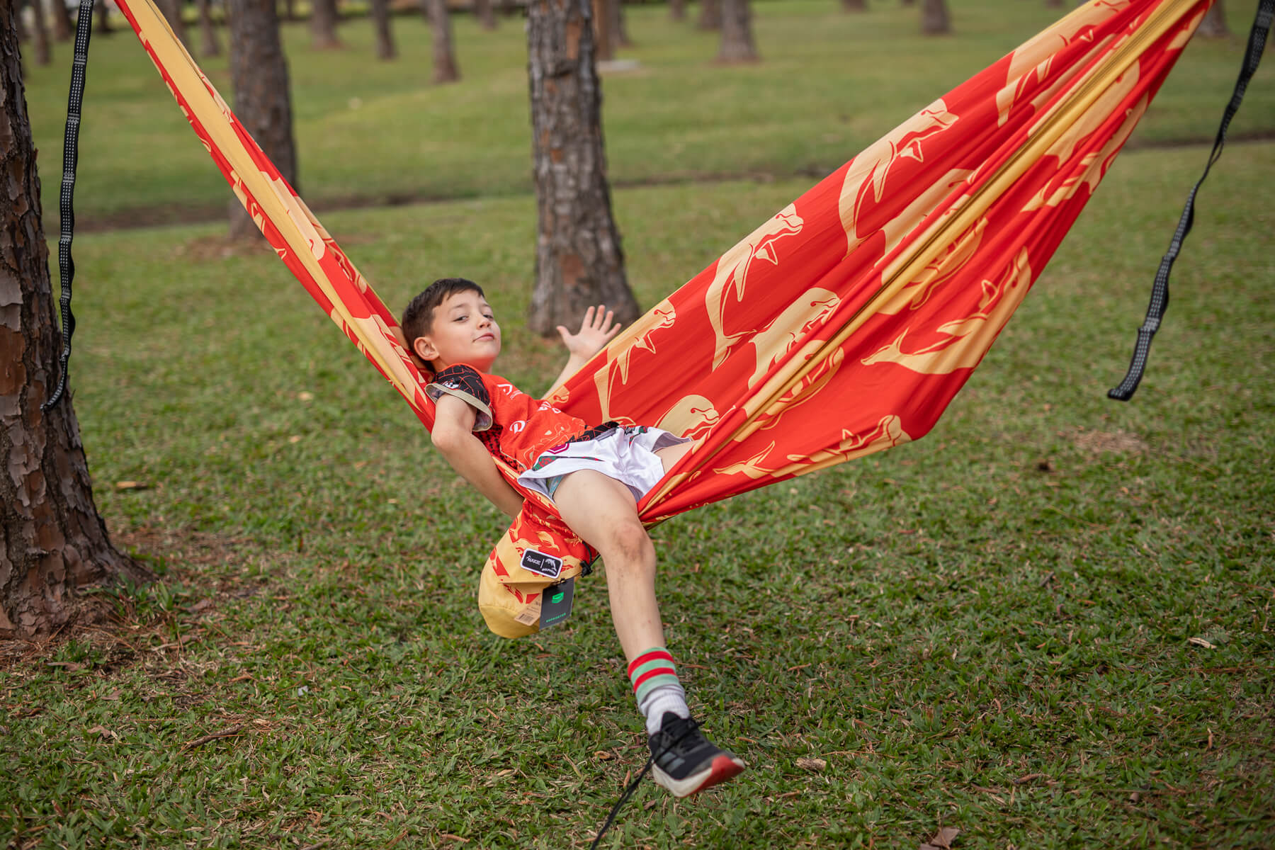 Dolphins - NRL Recycled Hammock with Straps - Image 3