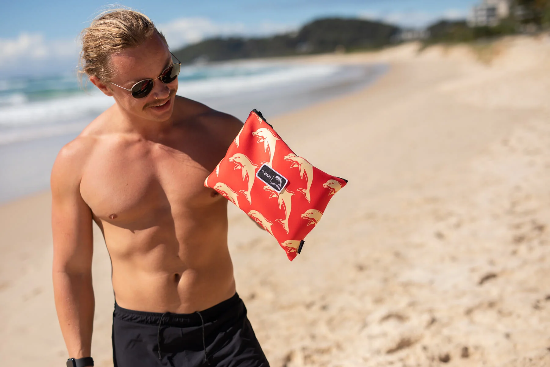 Dolphins - NRL Recycled Sand Free Beach Towel - Image 6