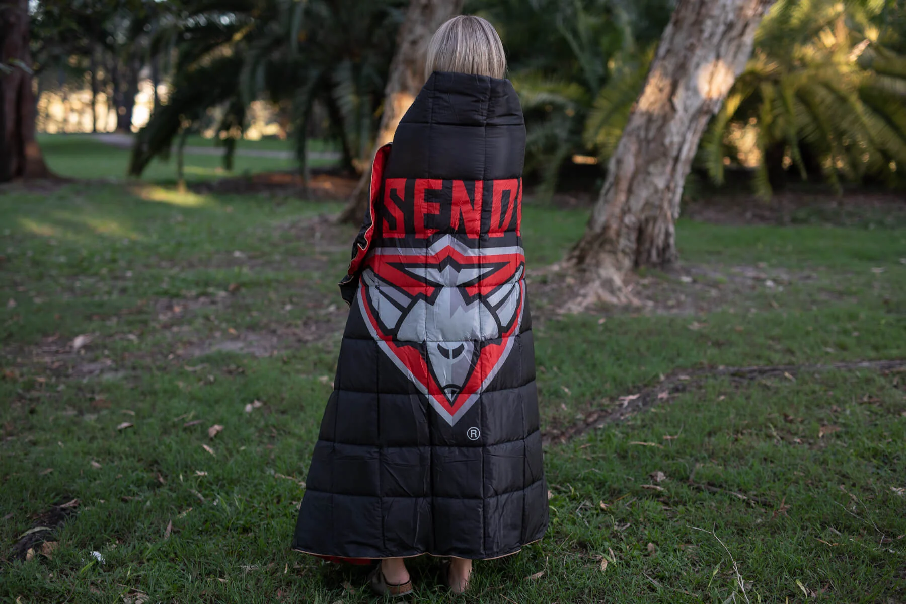 Essendon Bombers - AFL Sustainable Down Puffy Blanket - Image 4
