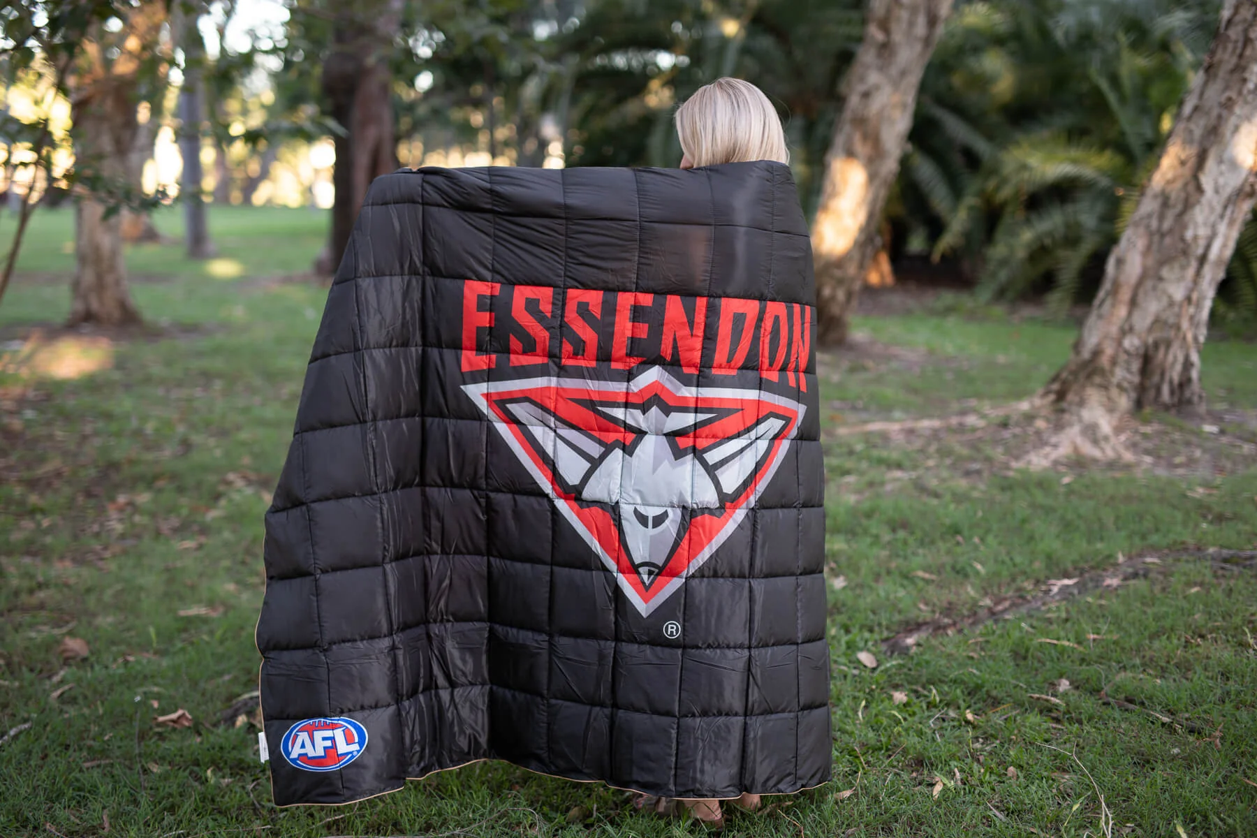 Essendon Bombers - AFL Sustainable Down Puffy Blanket - Image 6