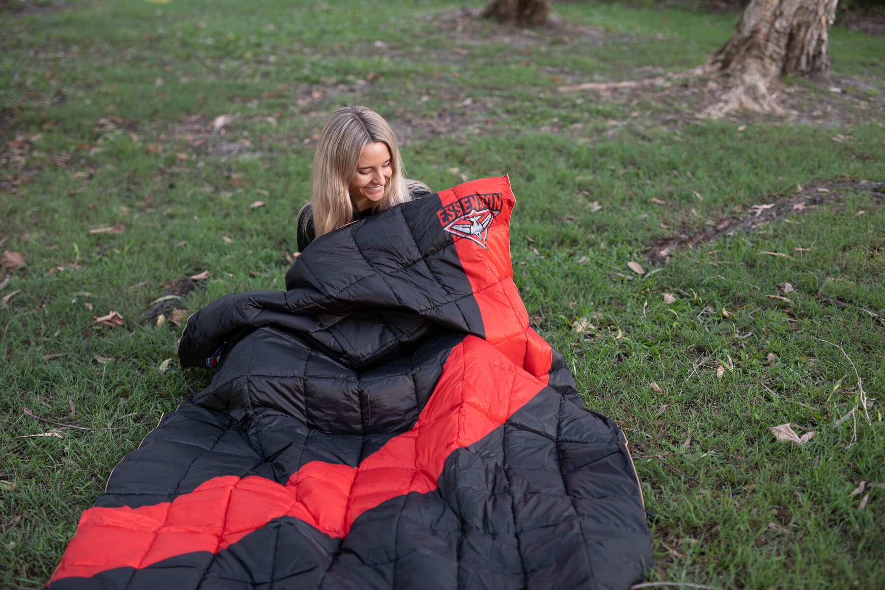 Essendon Bombers - AFL Sustainable Down Puffy Blanket - Image 7