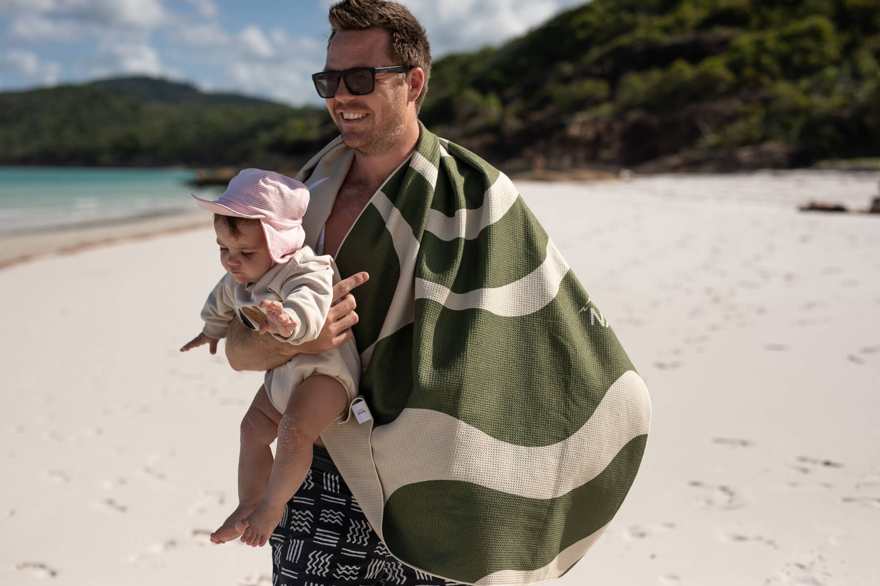 Eucalyptus Green - Recycled Sand Free Beach Towel - Image 11