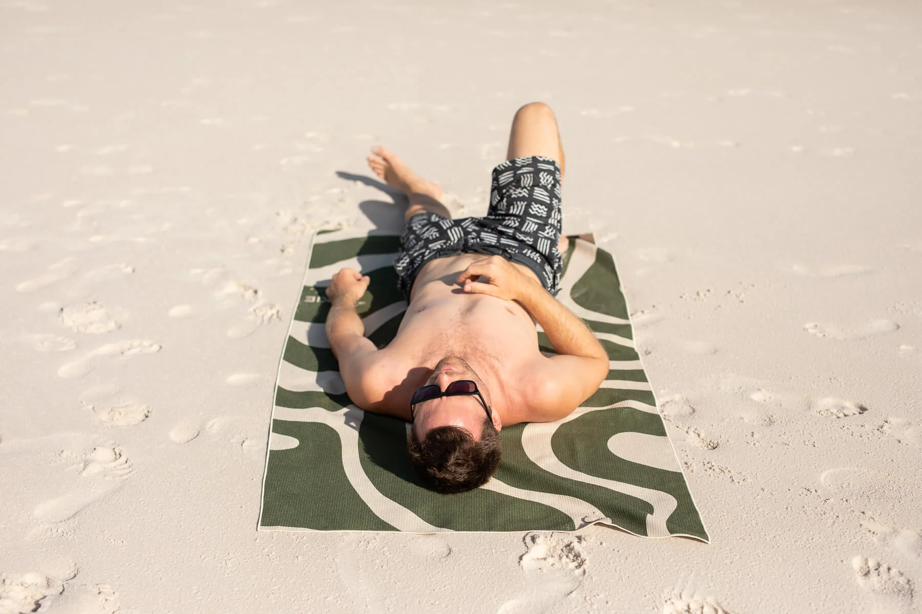 Eucalyptus Green - Recycled Sand Free Beach Towel - Image 15