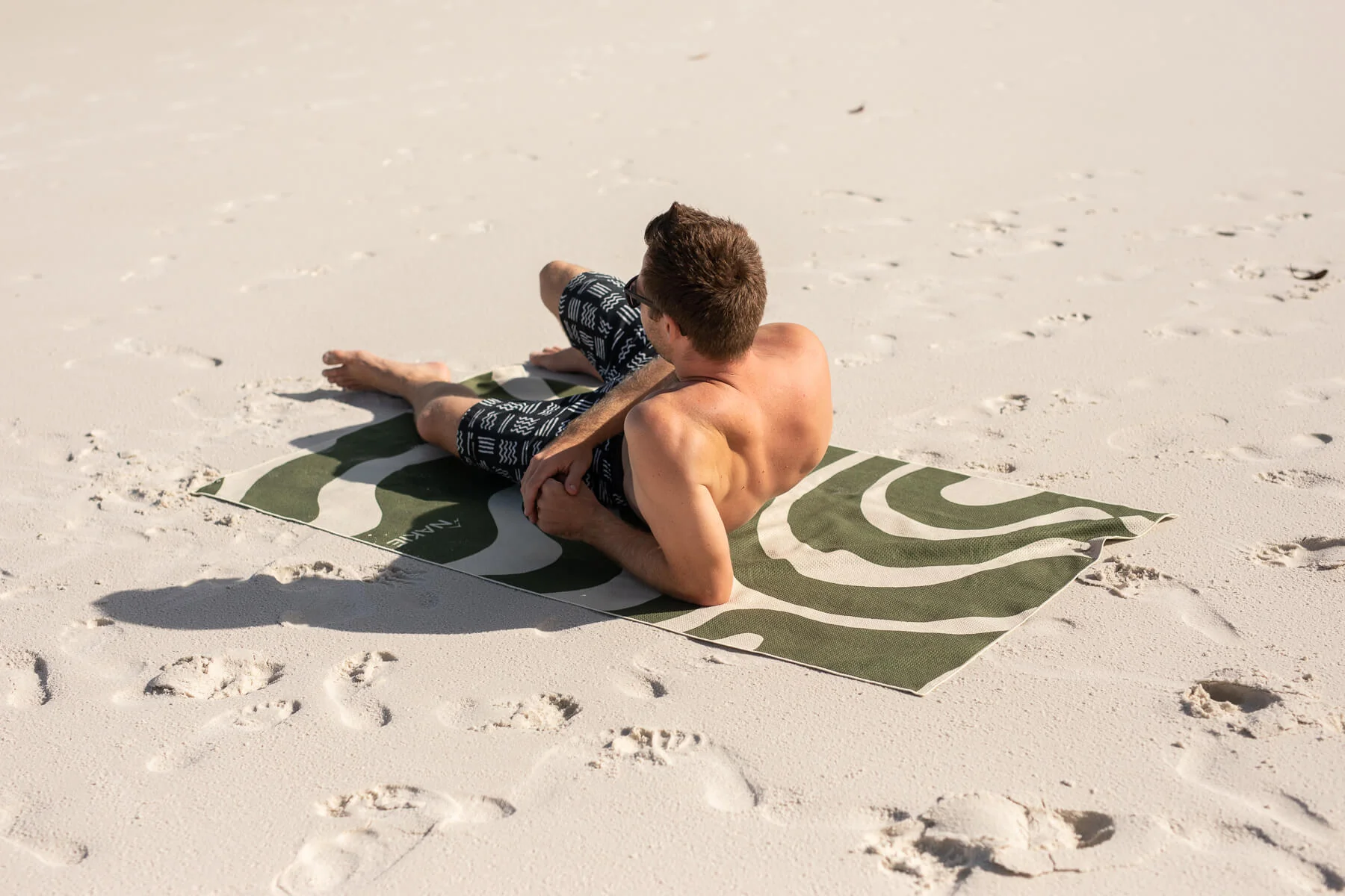 Eucalyptus Green - Recycled Sand Free Beach Towel - Image 17