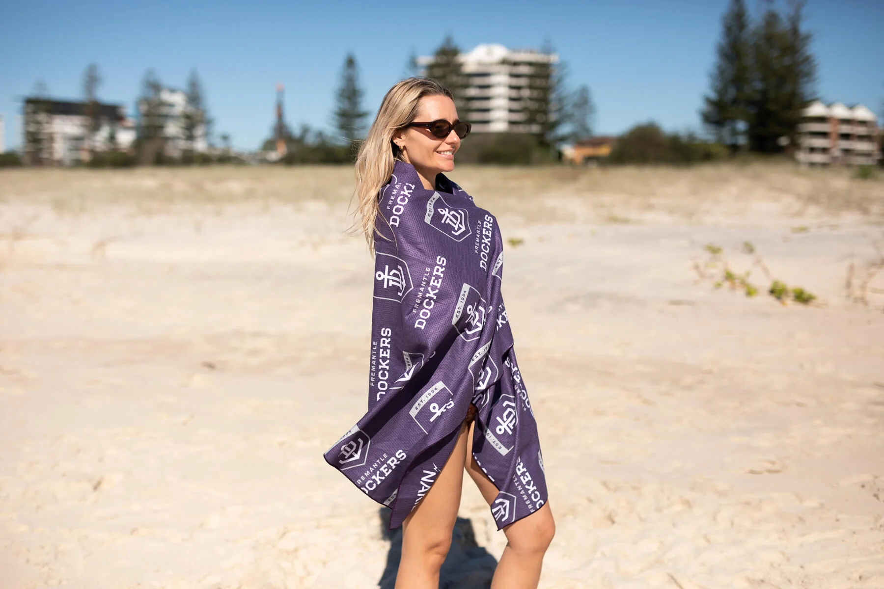 Fremantle Dockers - AFL Recycled Sand Free Beach Towel - Image 5