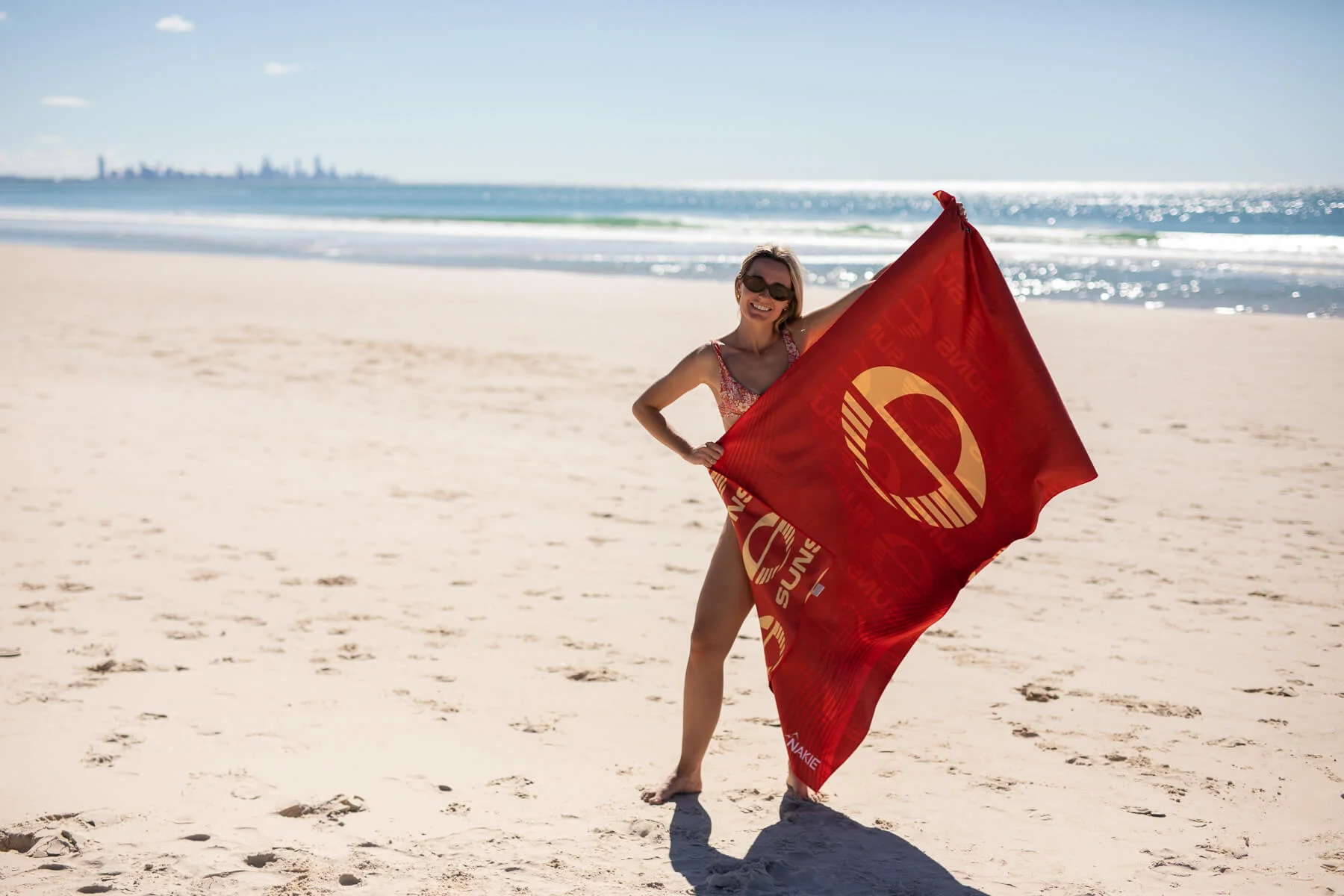 Gold Coast SUNS - AFL Recycled Sand Free Beach Towel - Image 11