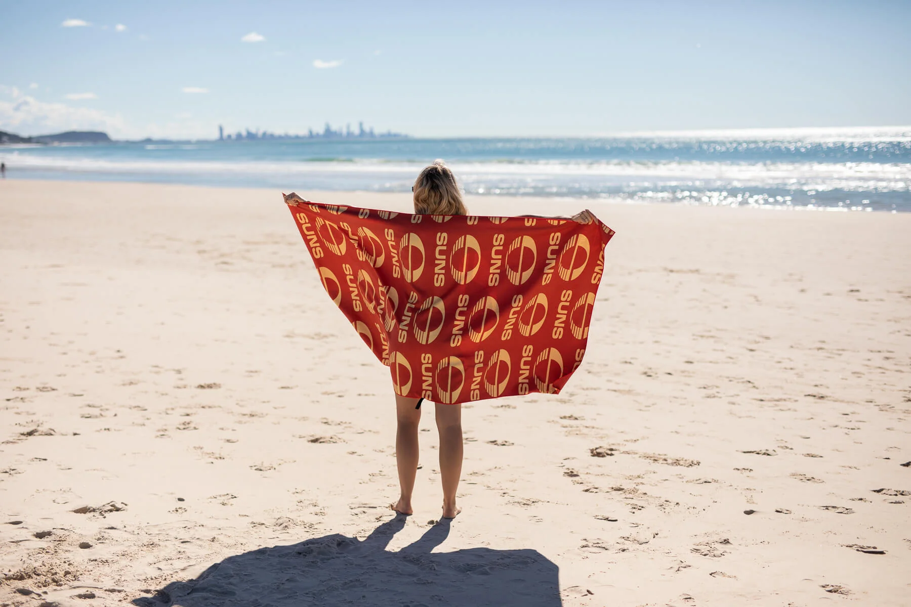 Gold Coast SUNS - AFL Recycled Sand Free Beach Towel - Image 9