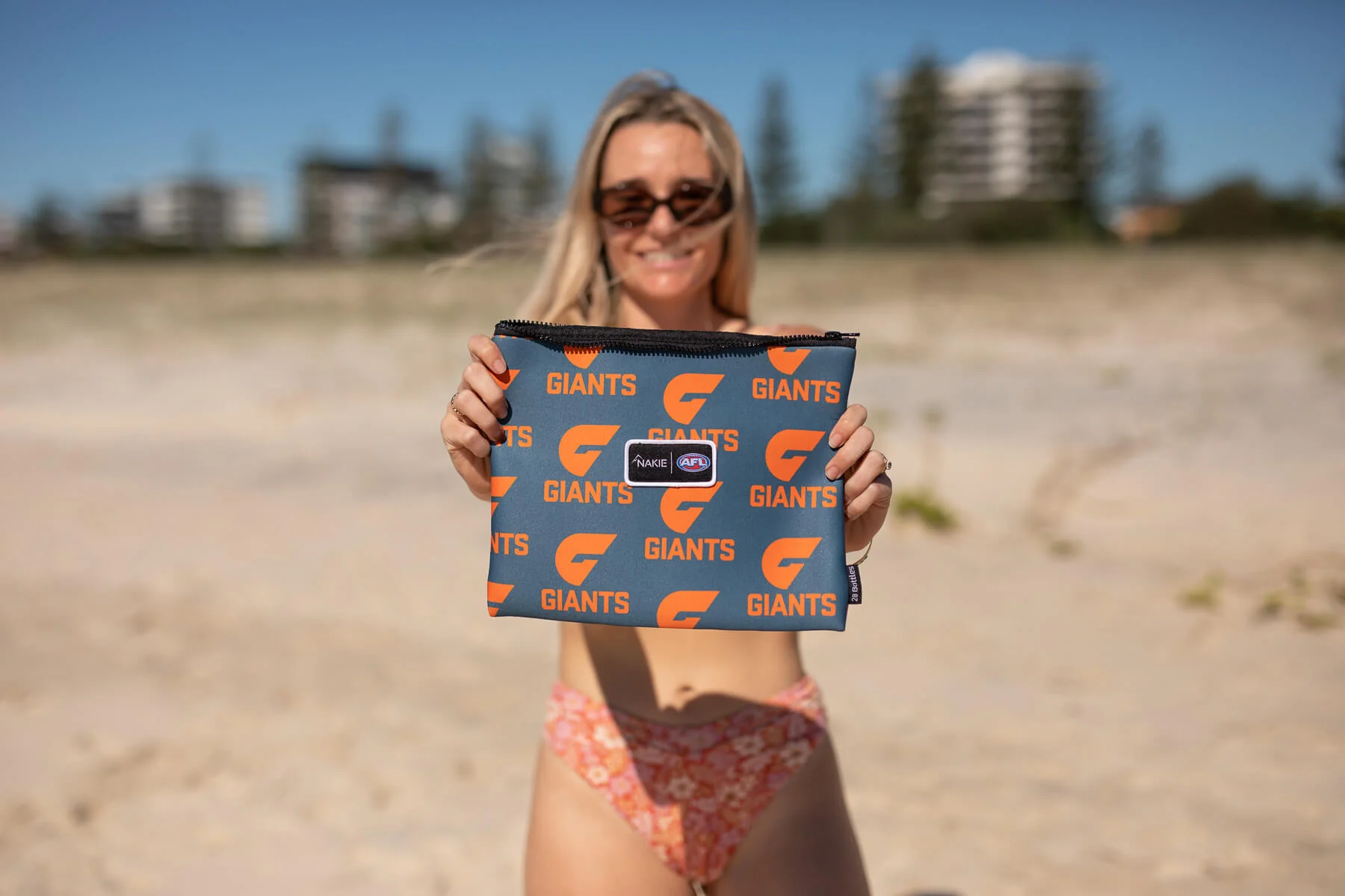 GWS Giants - AFL Recycled Sand Free Beach Towel - Image 4