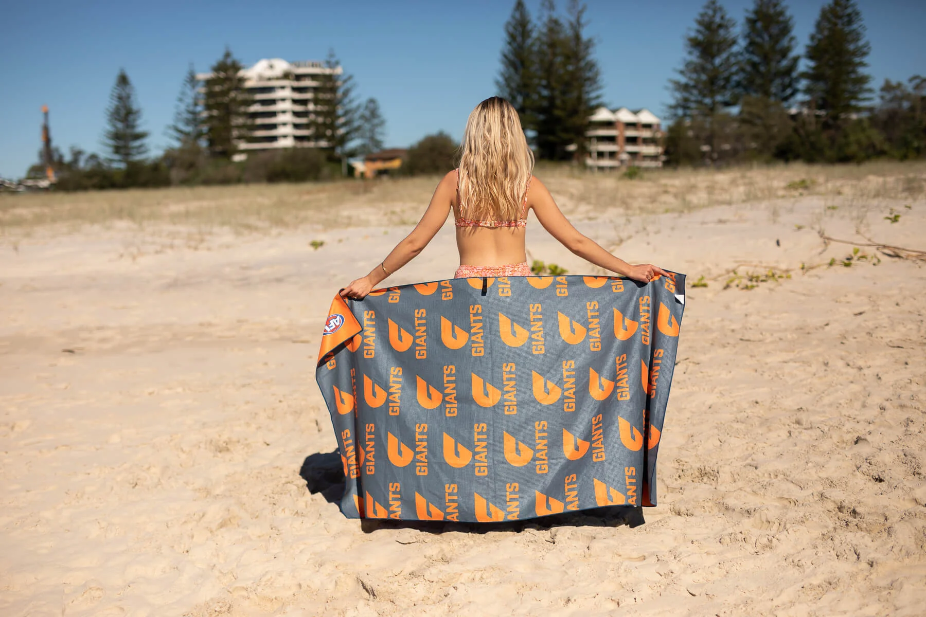 GWS Giants - AFL Recycled Sand Free Beach Towel - Image 6
