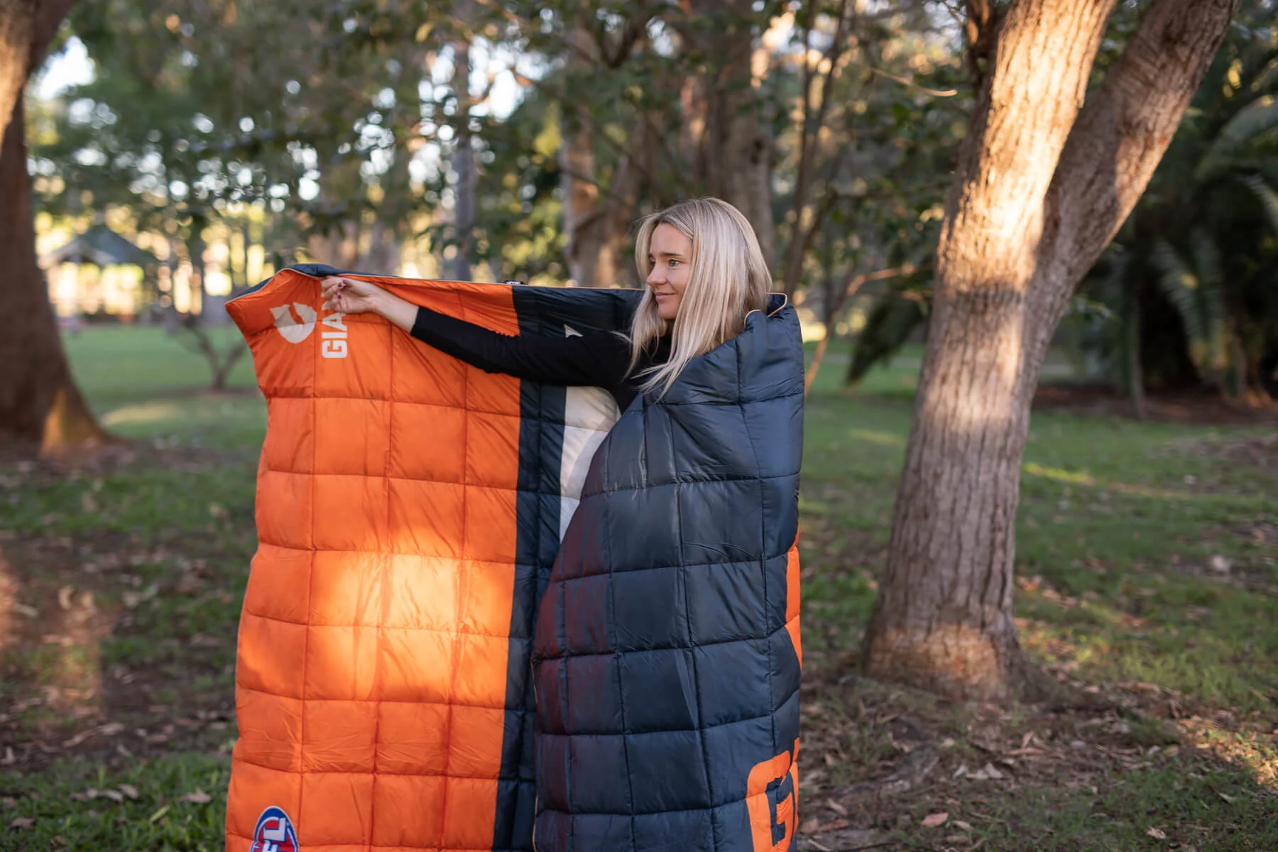GWS Giants - AFL Sustainable Down Puffy Blanket - Image 4