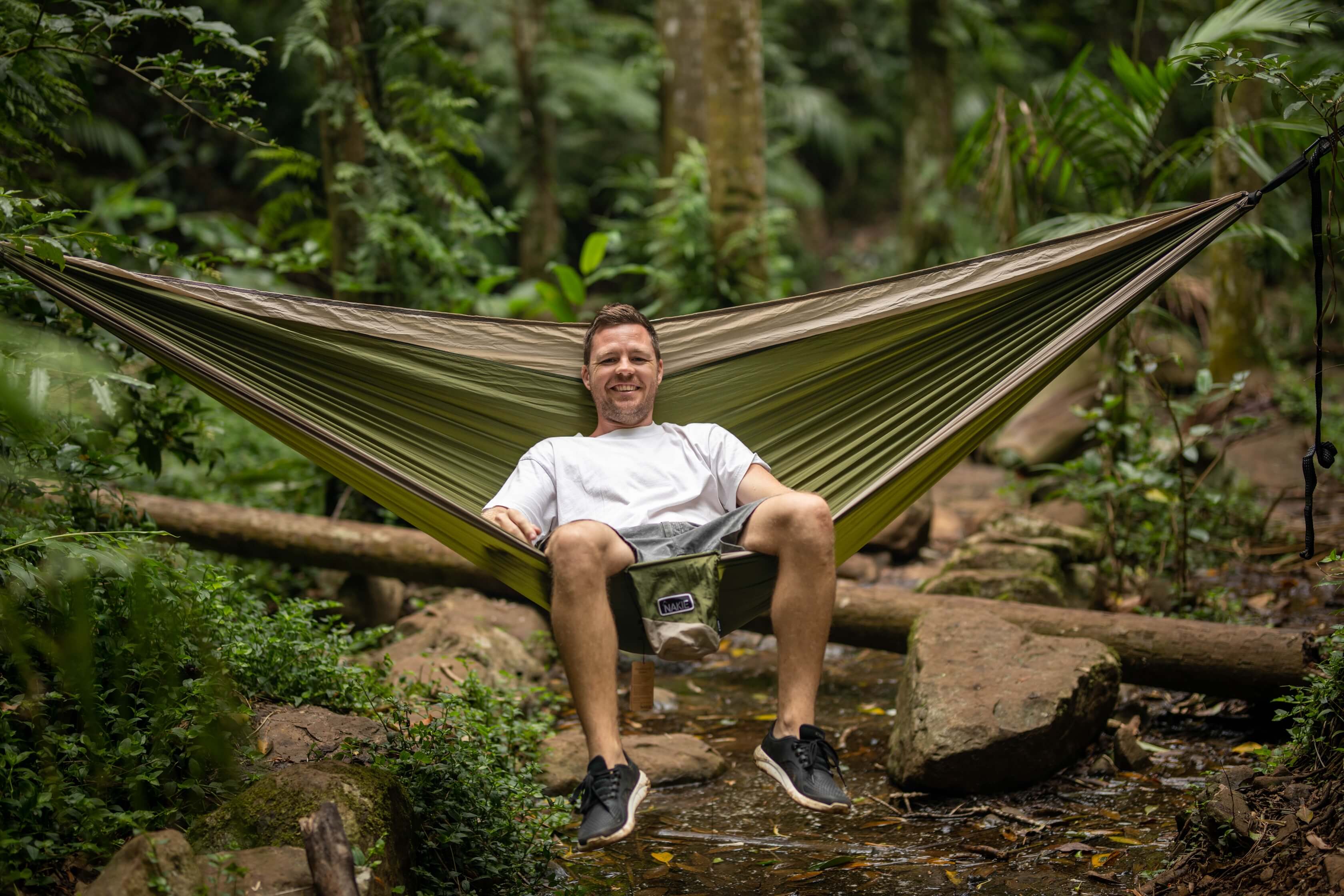 Olive Green - Recycled Hammock with Straps - Image 10