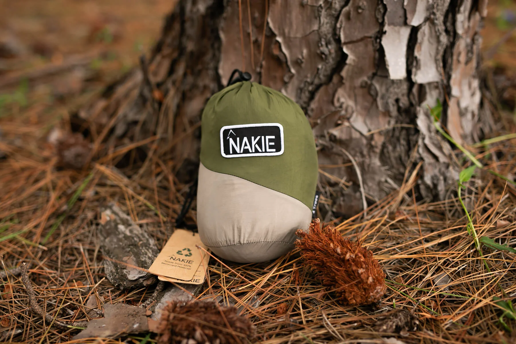 Olive Green - Recycled Hammock with Straps - Image 12