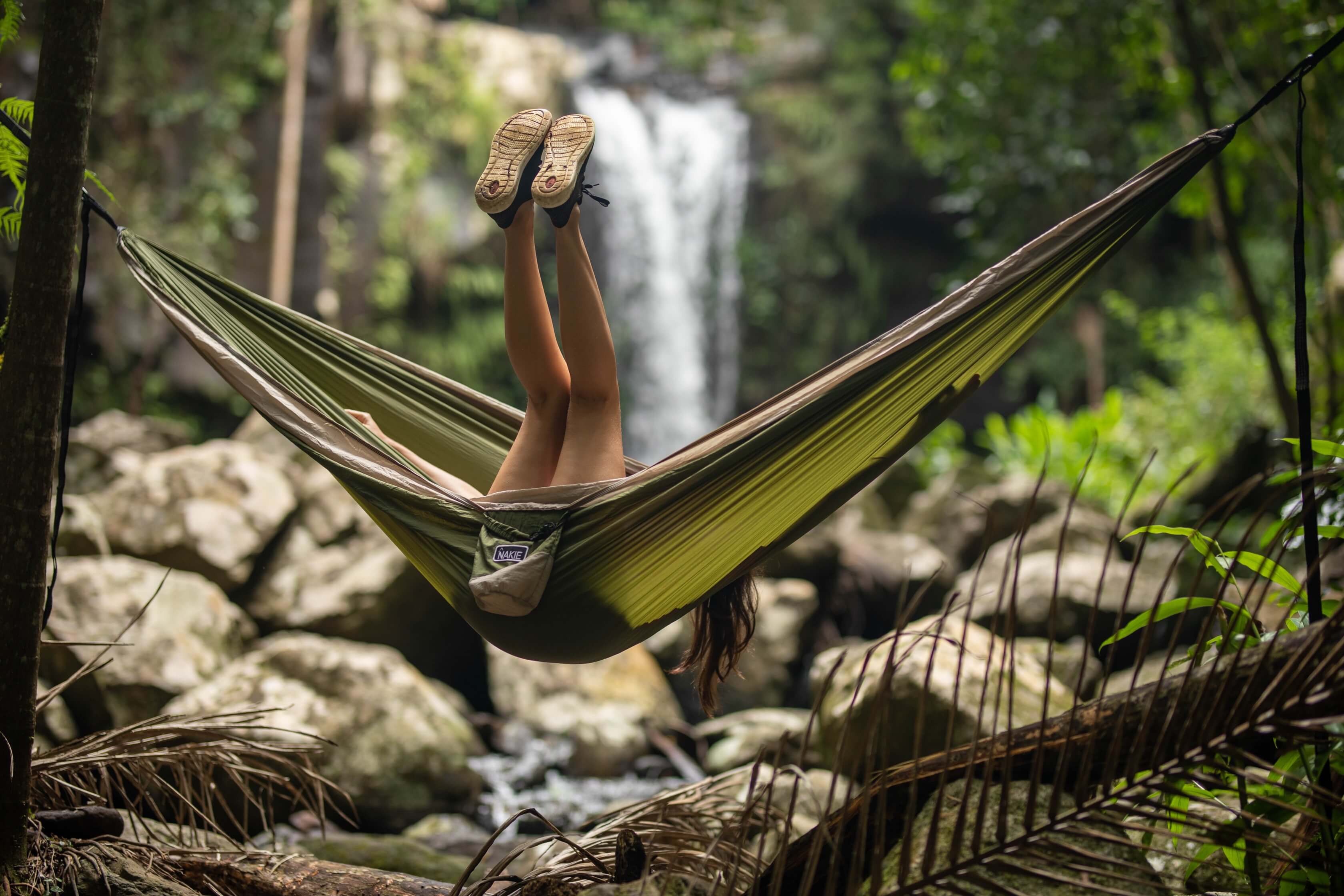 Olive Green - Recycled Hammock with Straps - Image 6