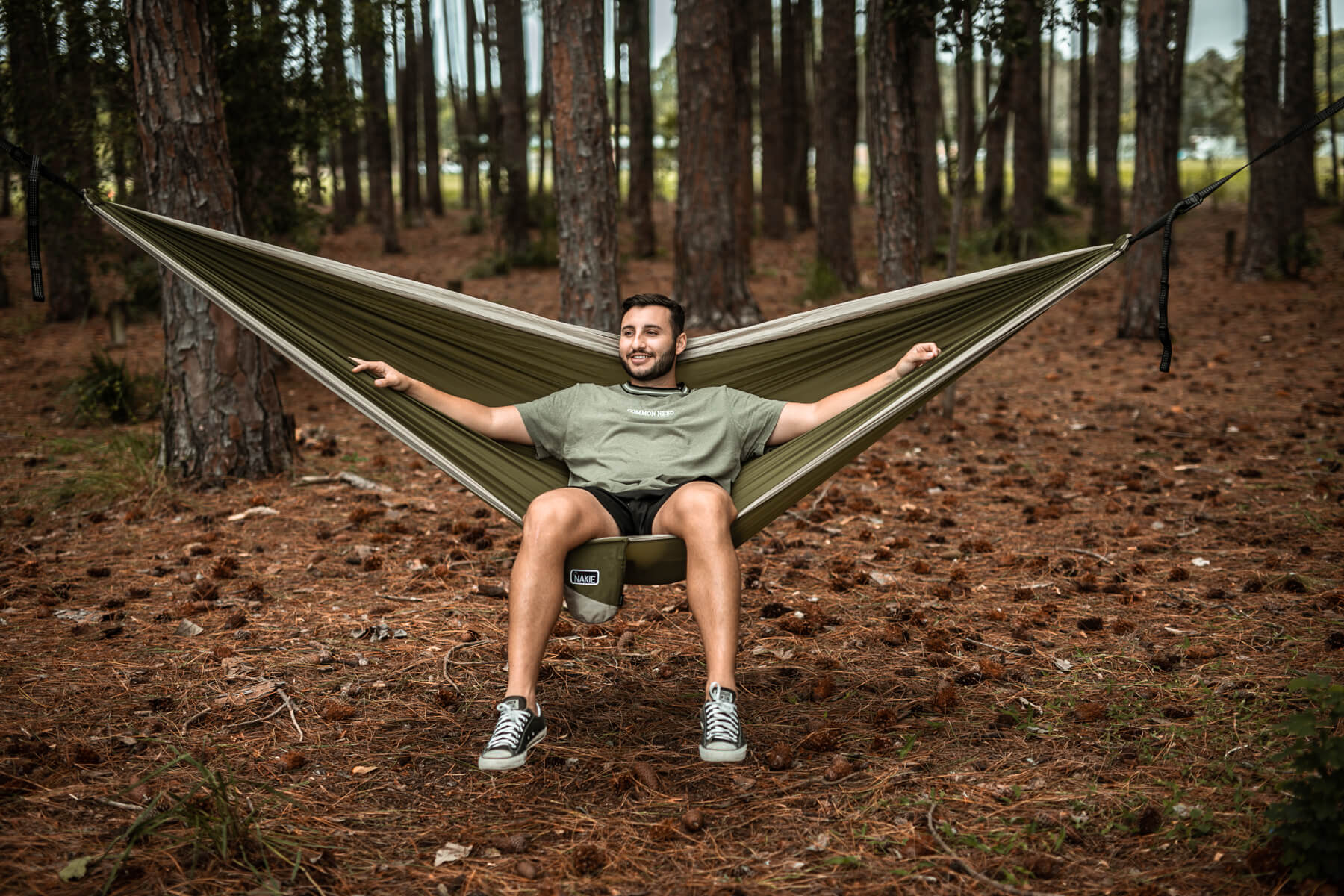 Olive Green - Recycled Hammock with Straps - Image 7