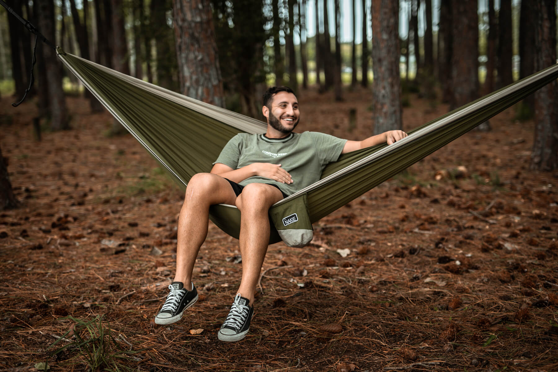 Olive Green - Recycled Hammock with Straps - Image 9