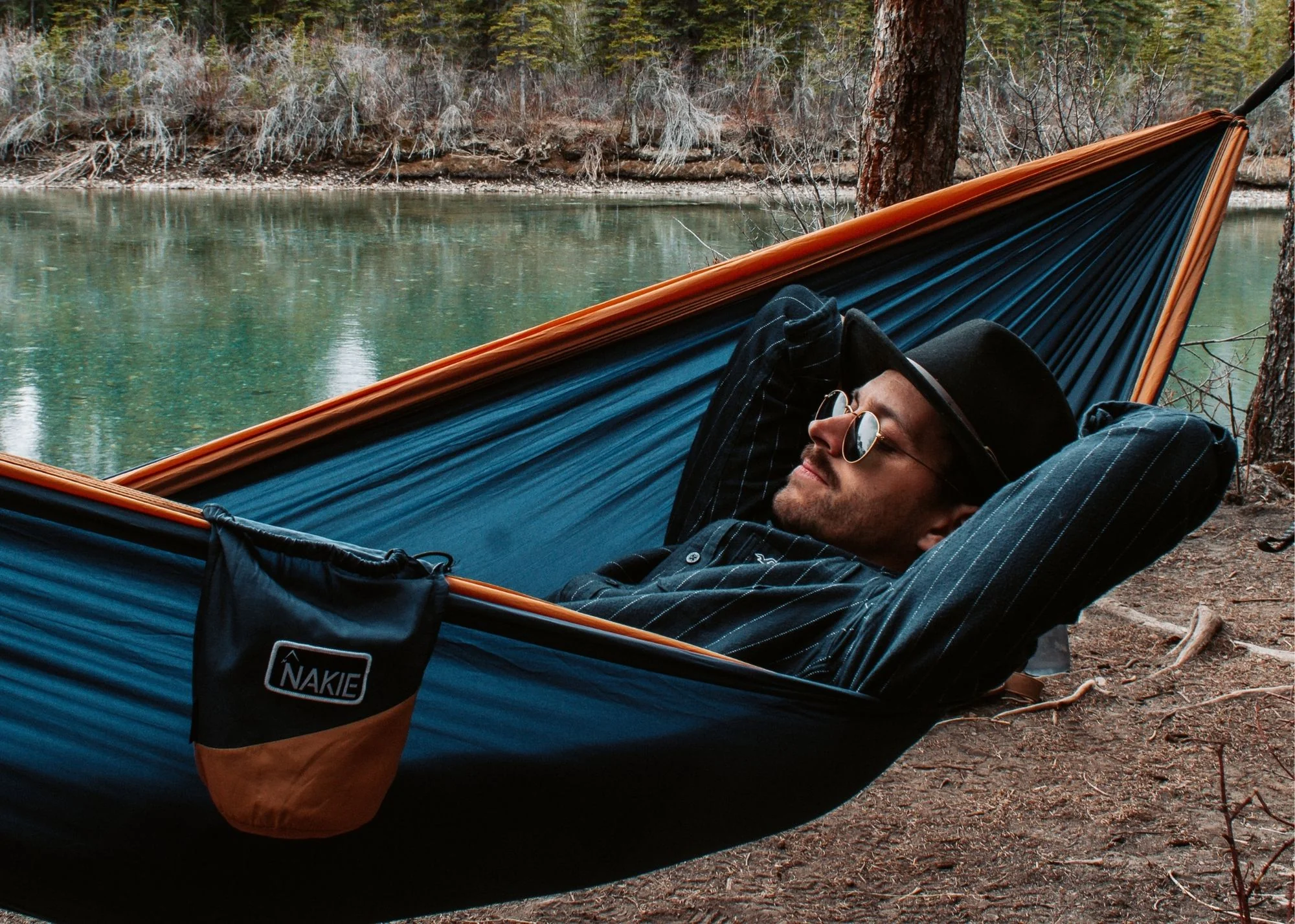 River Blue - Recycled Hammock with Straps - Image 11