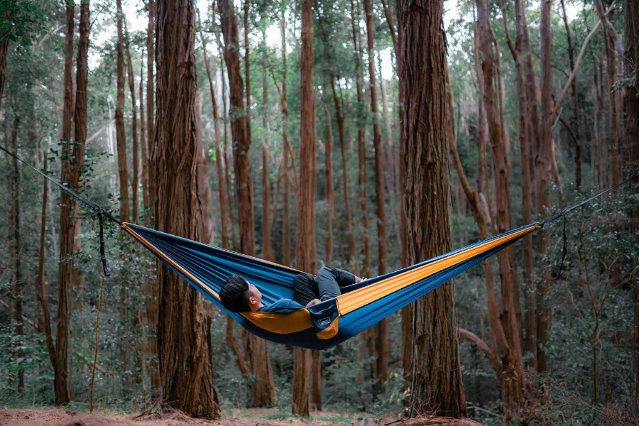 River Blue - Recycled Hammock with Straps - Image 7