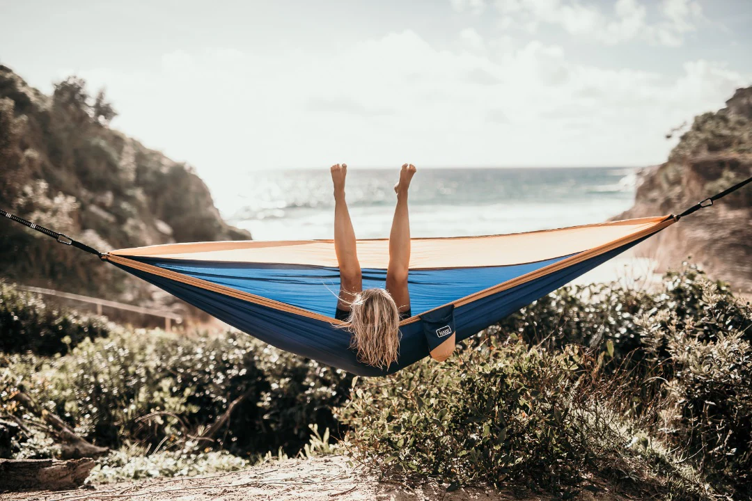 River Blue - Recycled Hammock with Straps - Image 9