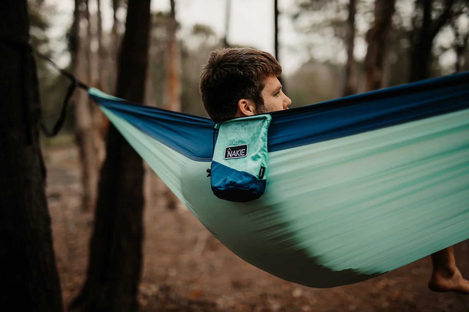 Sky Blue - Recycled Hammock with Straps - Image 7