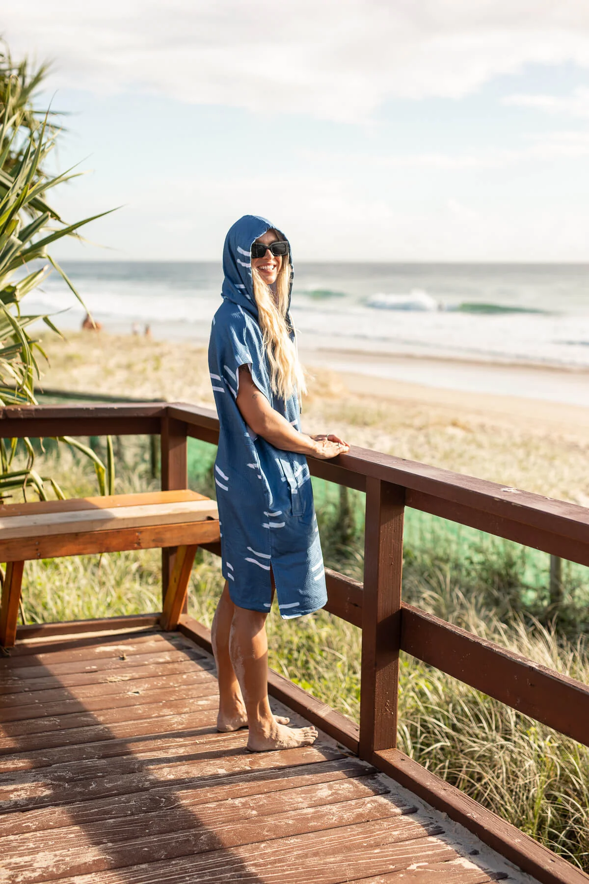Salty Waves - Hooded Towel Recycled Sand Free - Image 11