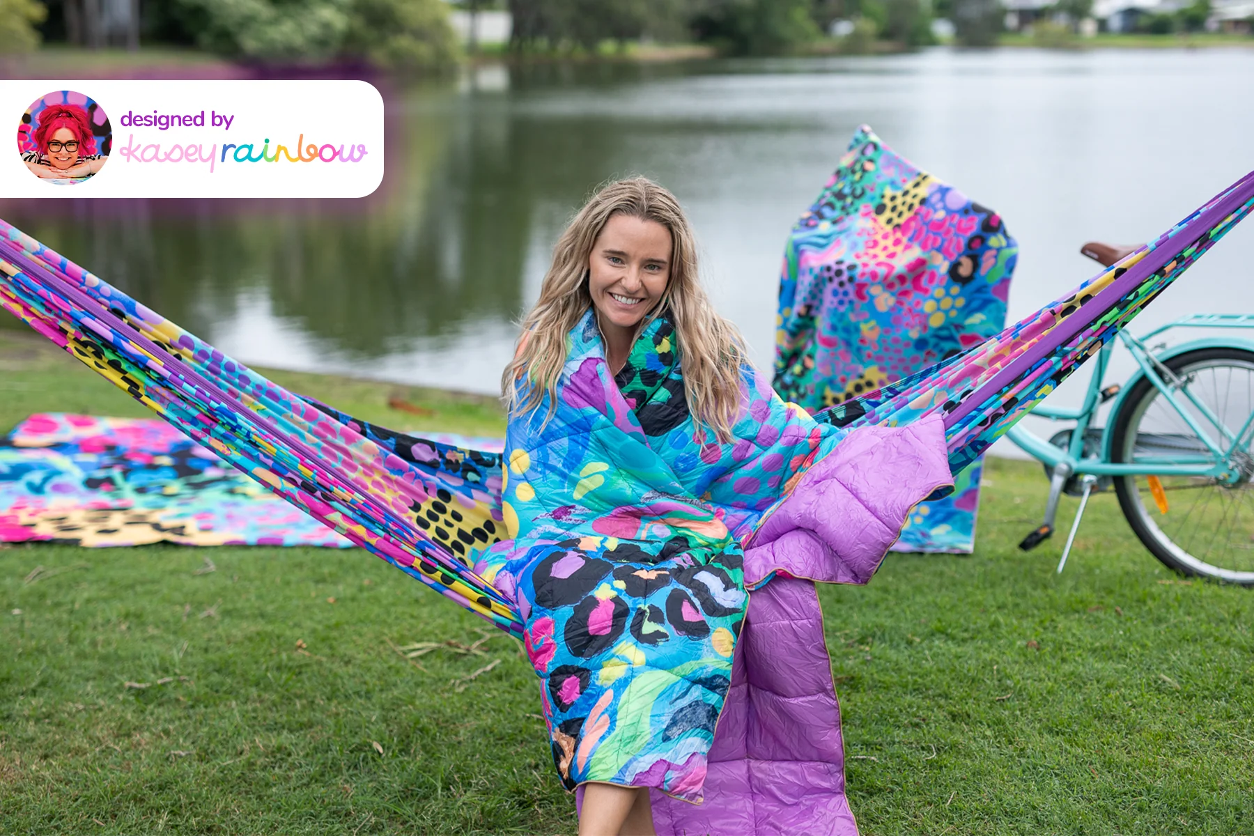 Kasey Rainbow - Recycled Hammock with Straps - Image 2