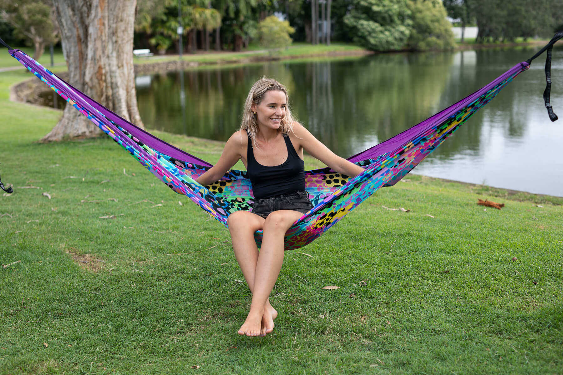 Kasey Rainbow - Recycled Hammock with Straps - Image 6