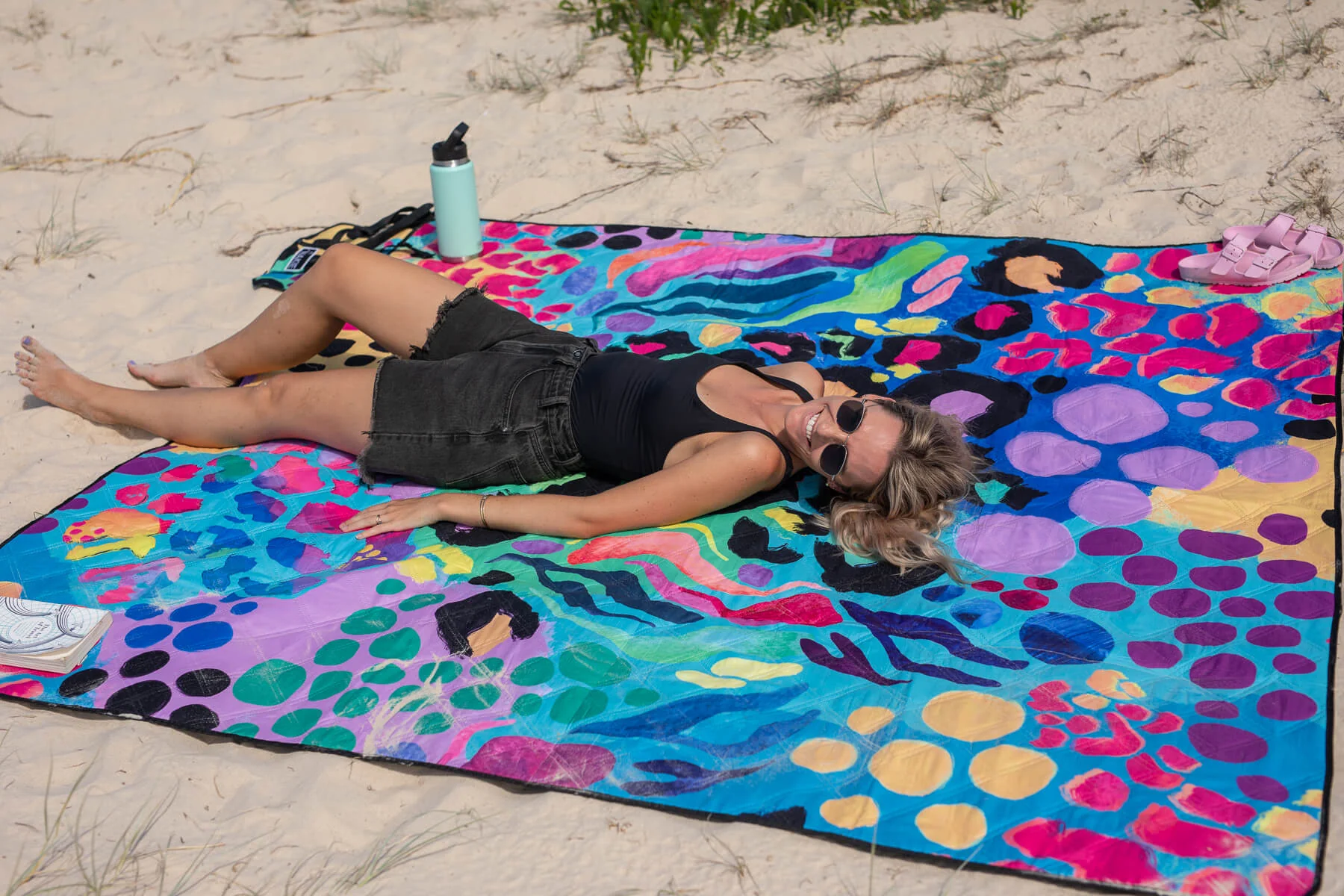 Kasey Rainbow - Recycled Picnic Blanket - Image 11