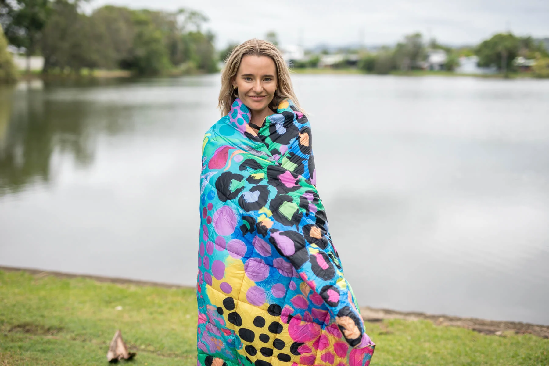 Kasey Rainbow - Sustainable Down Puffy Blanket - Image 8