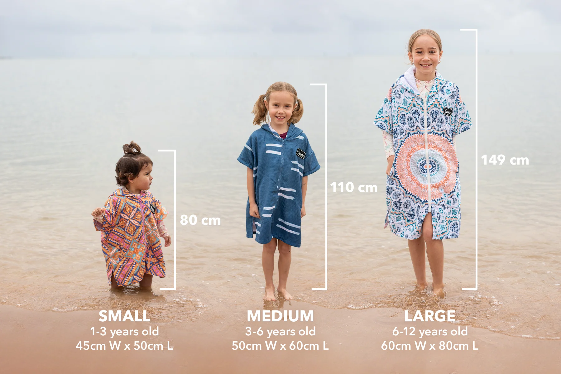 Sound of Summer - Kids Hooded Towel Recycled Sand Free - Image 4