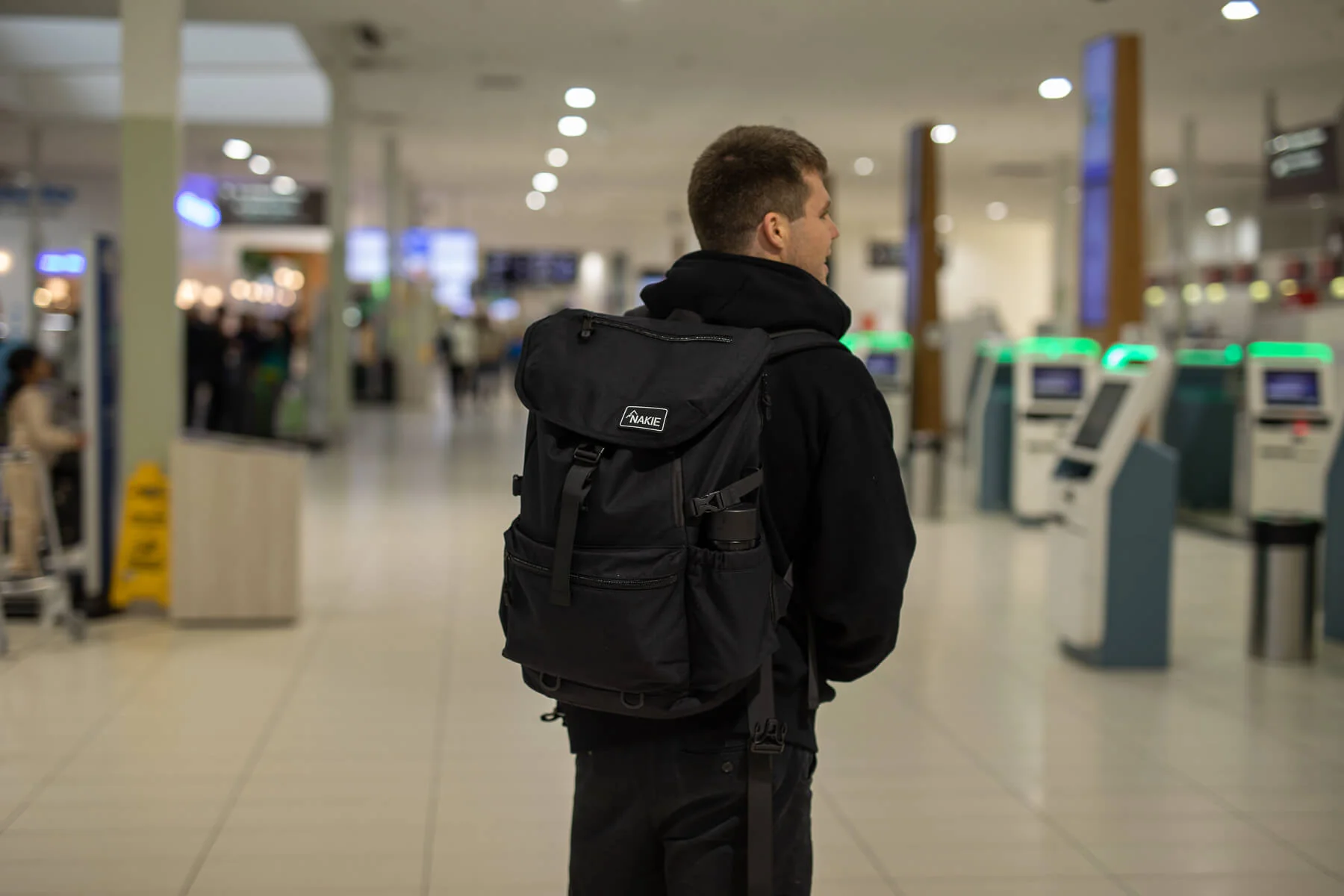 Midnight Black - Recycled Travel Backpack - Image 11