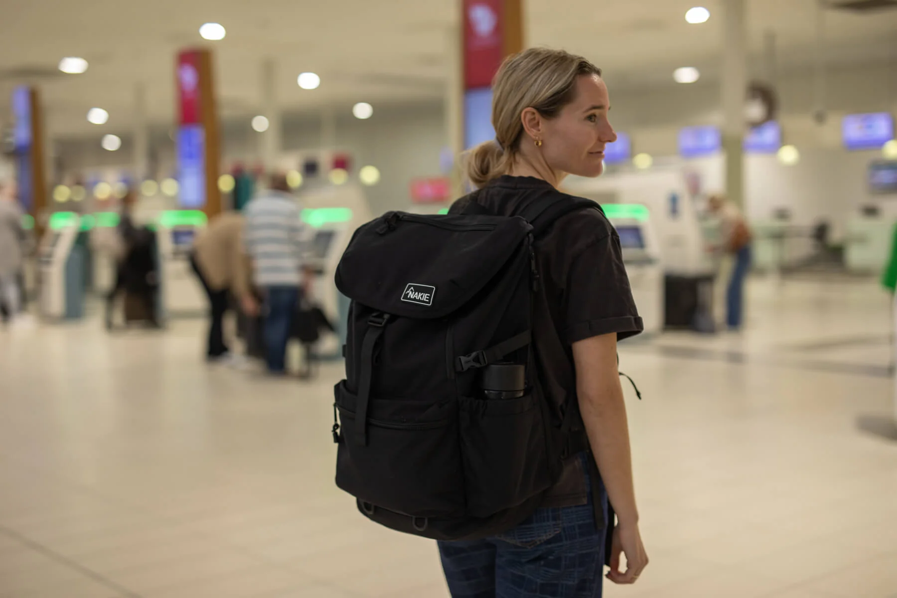 Midnight Black - Recycled Travel Backpack - Image 9