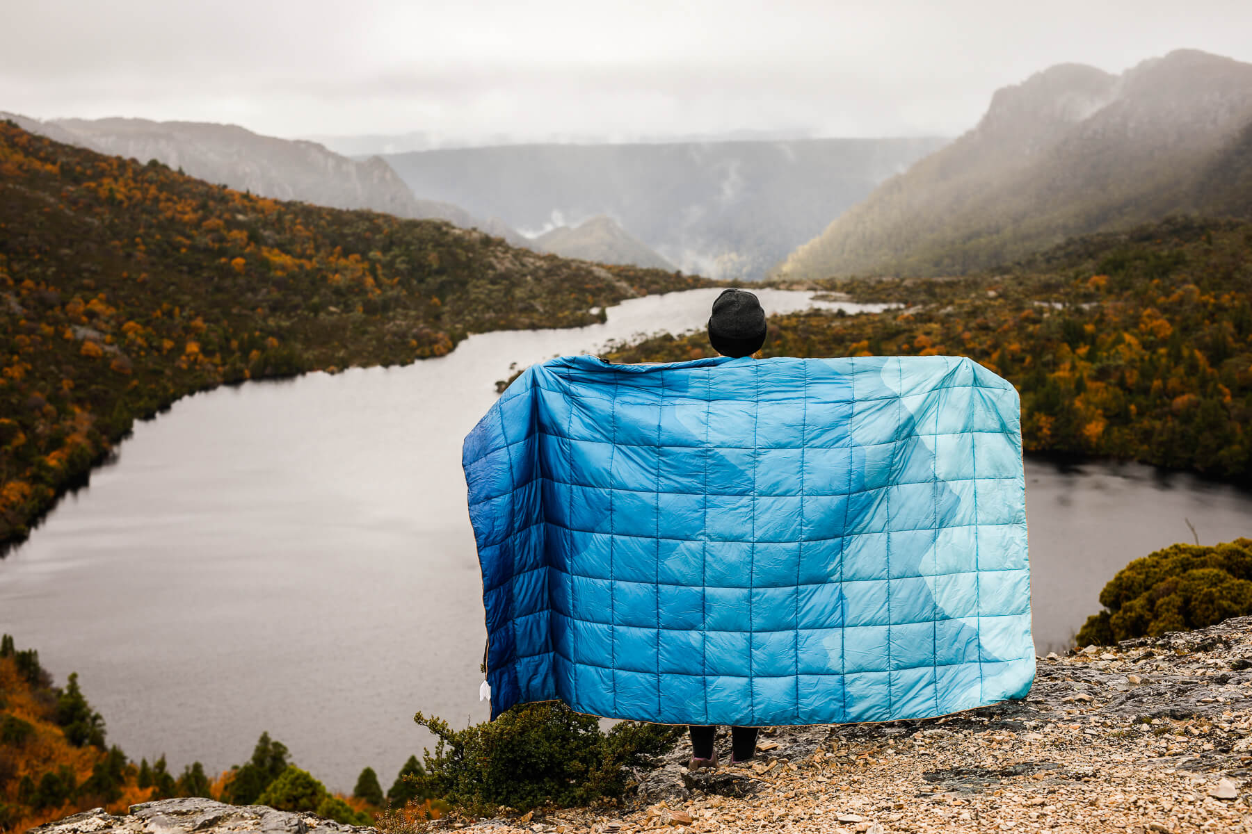 Mountain Blue - Sustainable Down Puffy Blanket - Image 12