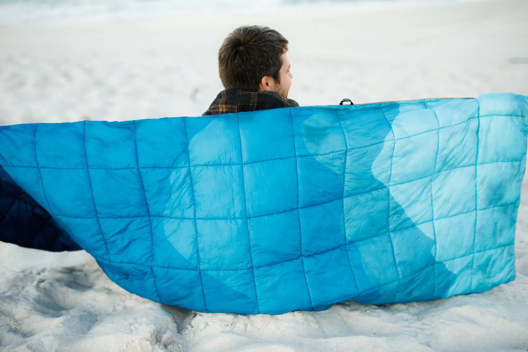 Mountain Blue - Sustainable Down Puffy Blanket - Image 8