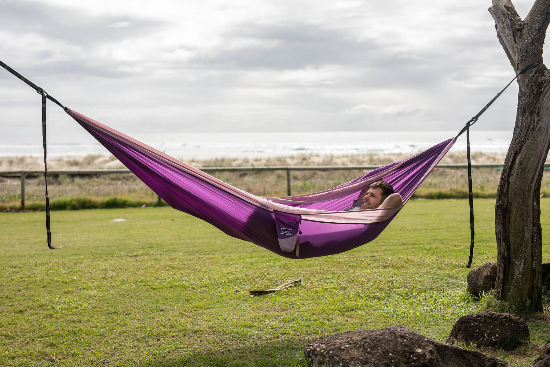 Mulberry Purple - Recycled Hammock with Straps - Image 7