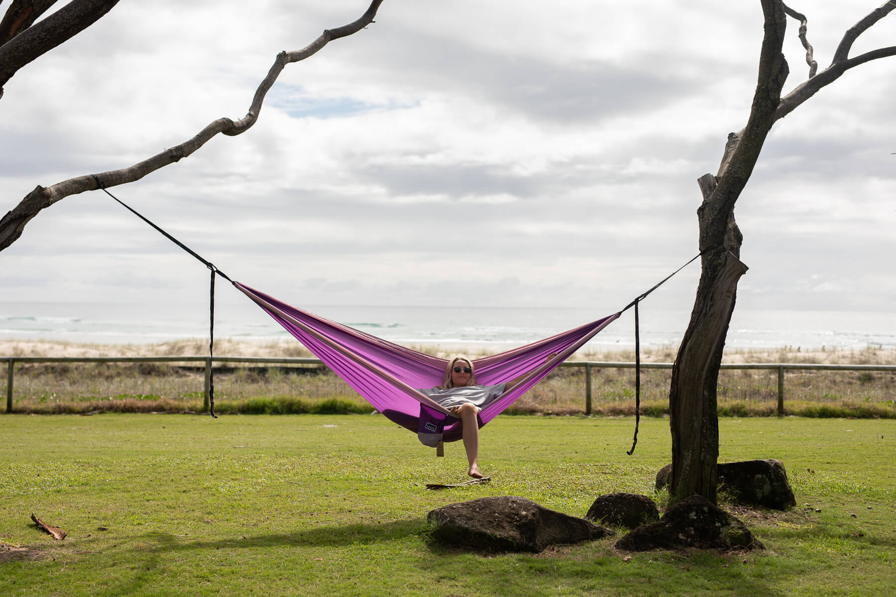 Mulberry Purple - Recycled Hammock with Straps - Image 9