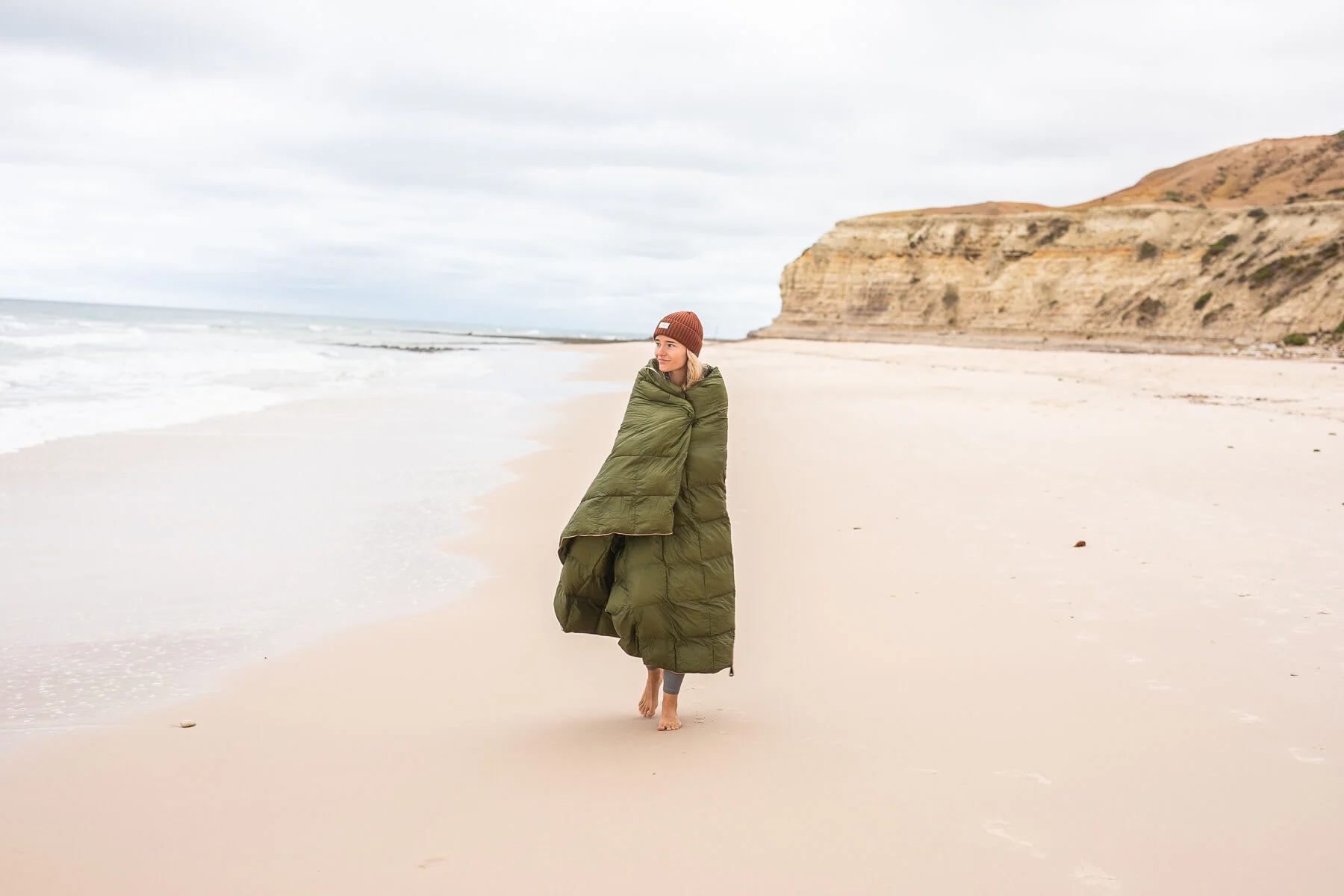 Olive Green - Sustainable Down Puffy Blanket - Image 11