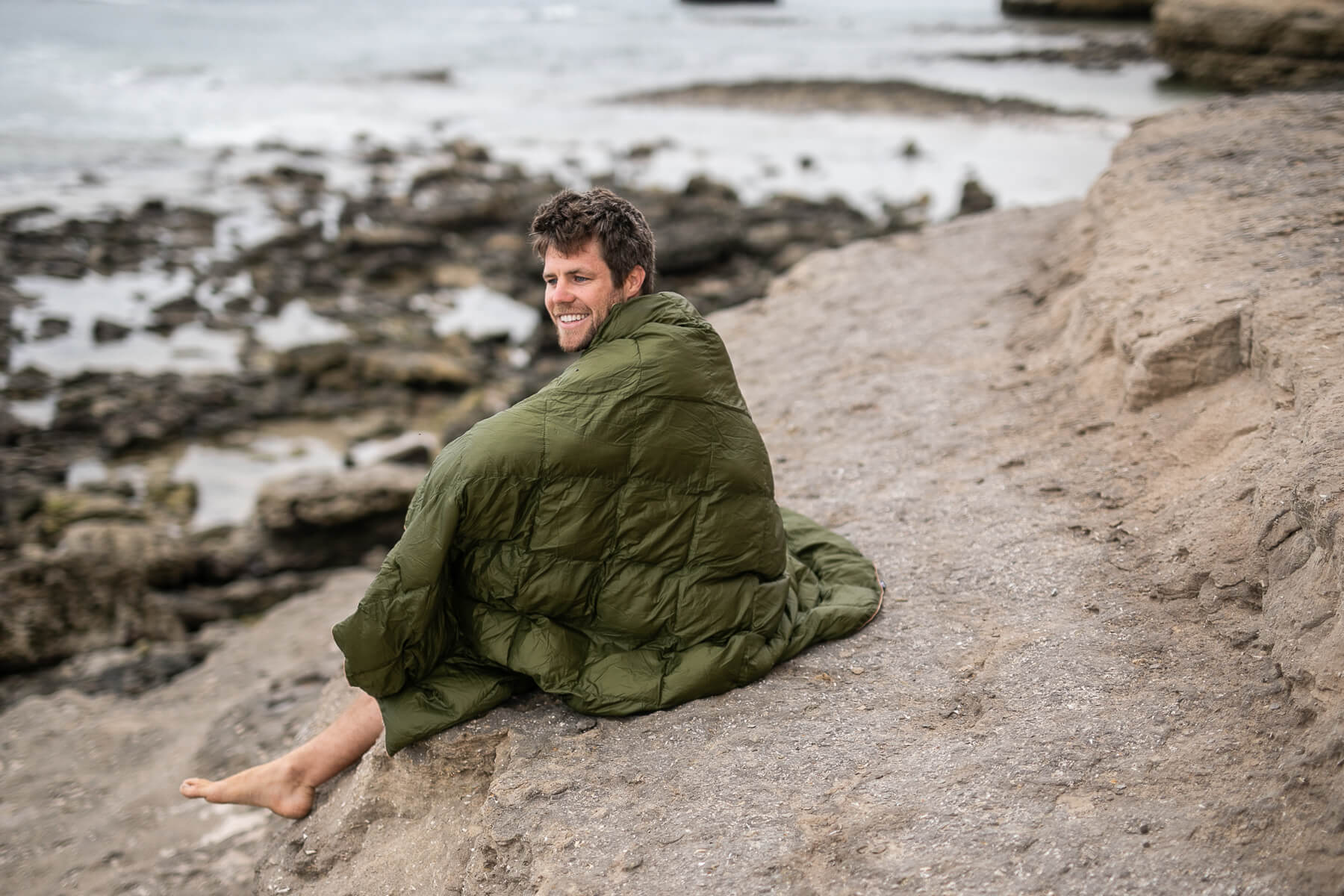 Olive Green - Sustainable Down Puffy Blanket - Image 8