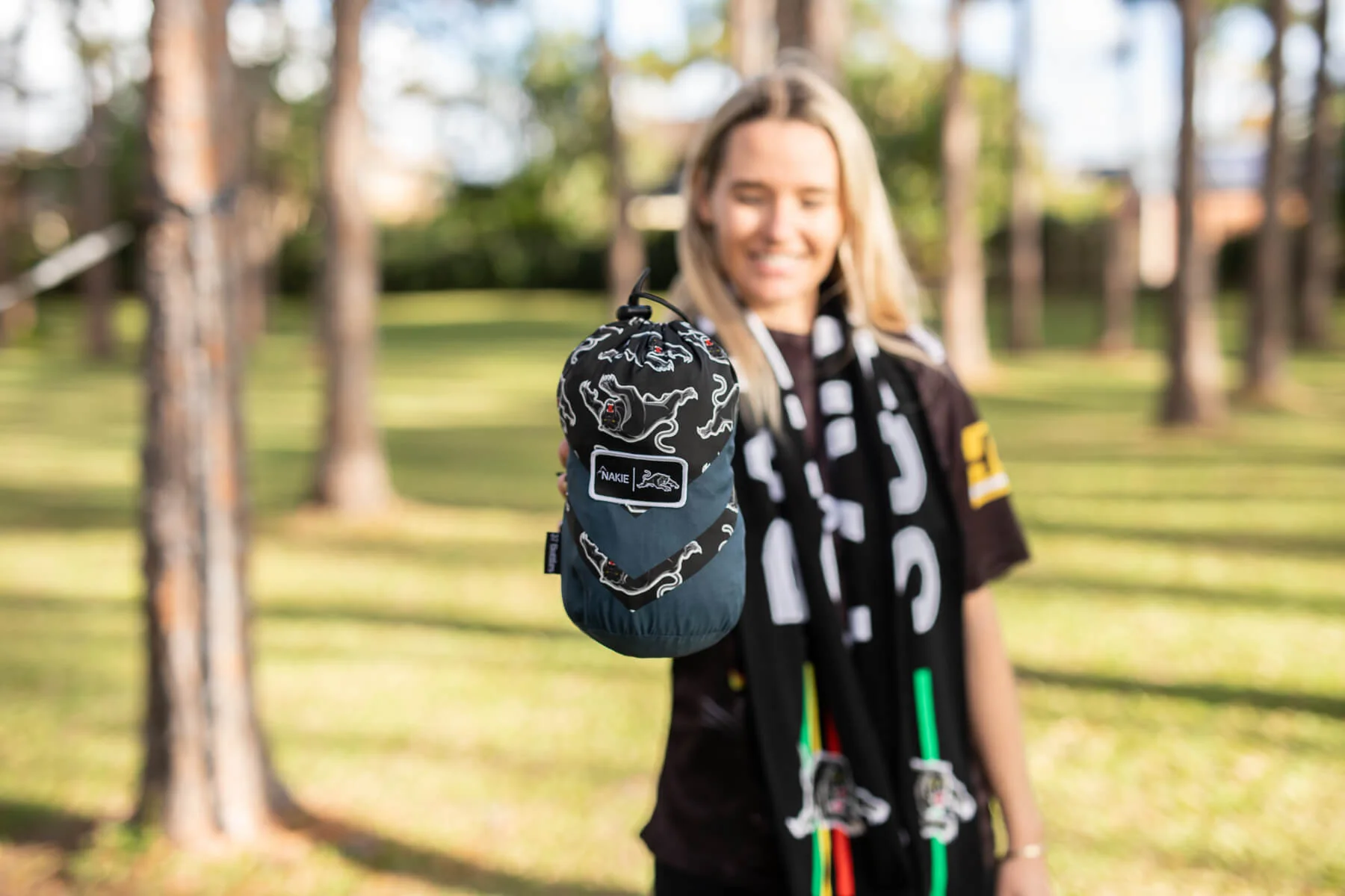 Panthers - NRL Recycled Hammock with Straps - Image 3