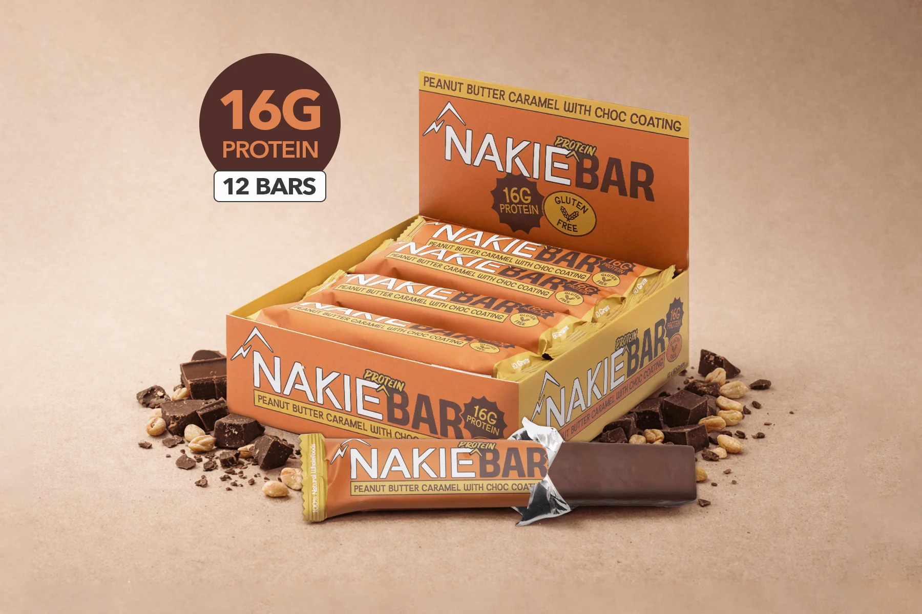 Peanut Butter Caramel with Choc Coating - Protein Bar - Image 5
