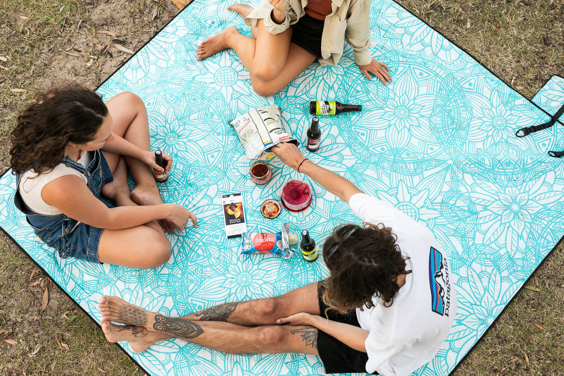 Floating Lotus - Recycled Picnic Blanket - Image 14
